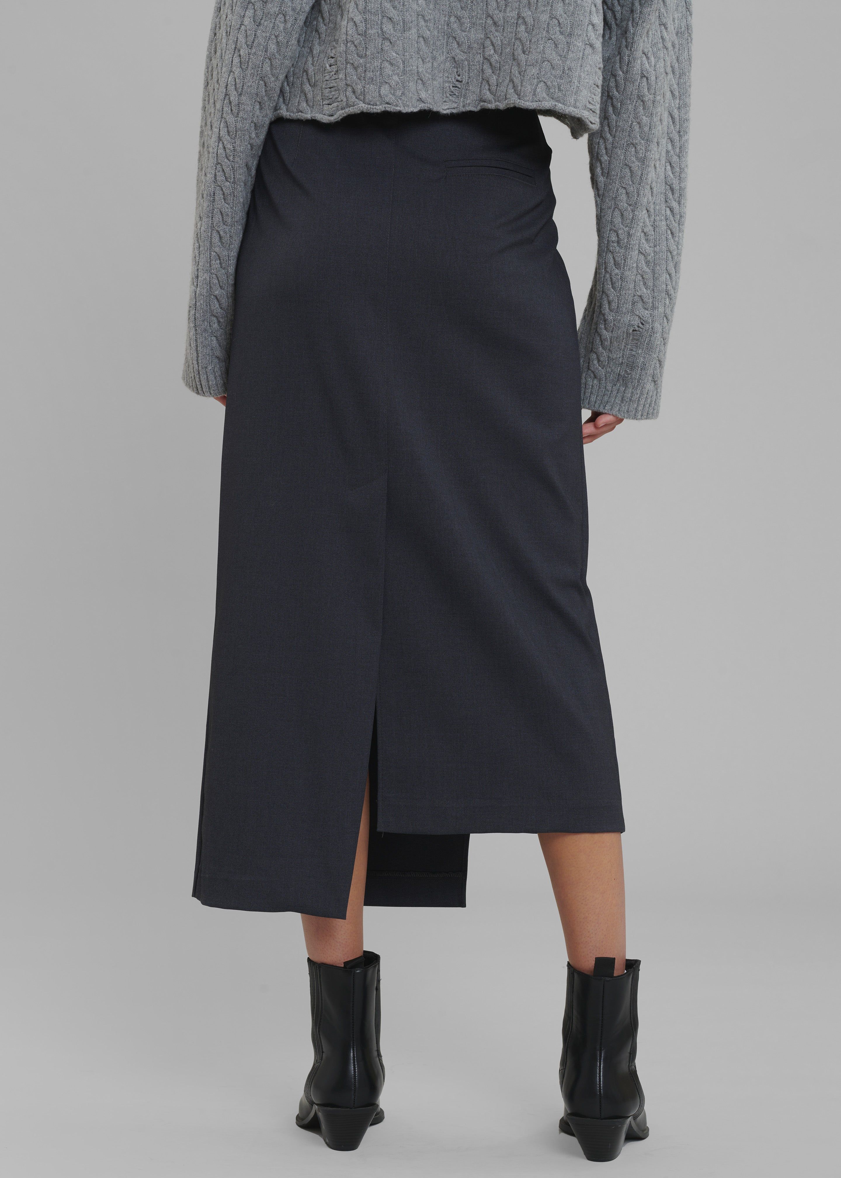 Sofia Wrap Midi Skirt - Charcoal sold by Frankie Shop product image thumbnail 5
