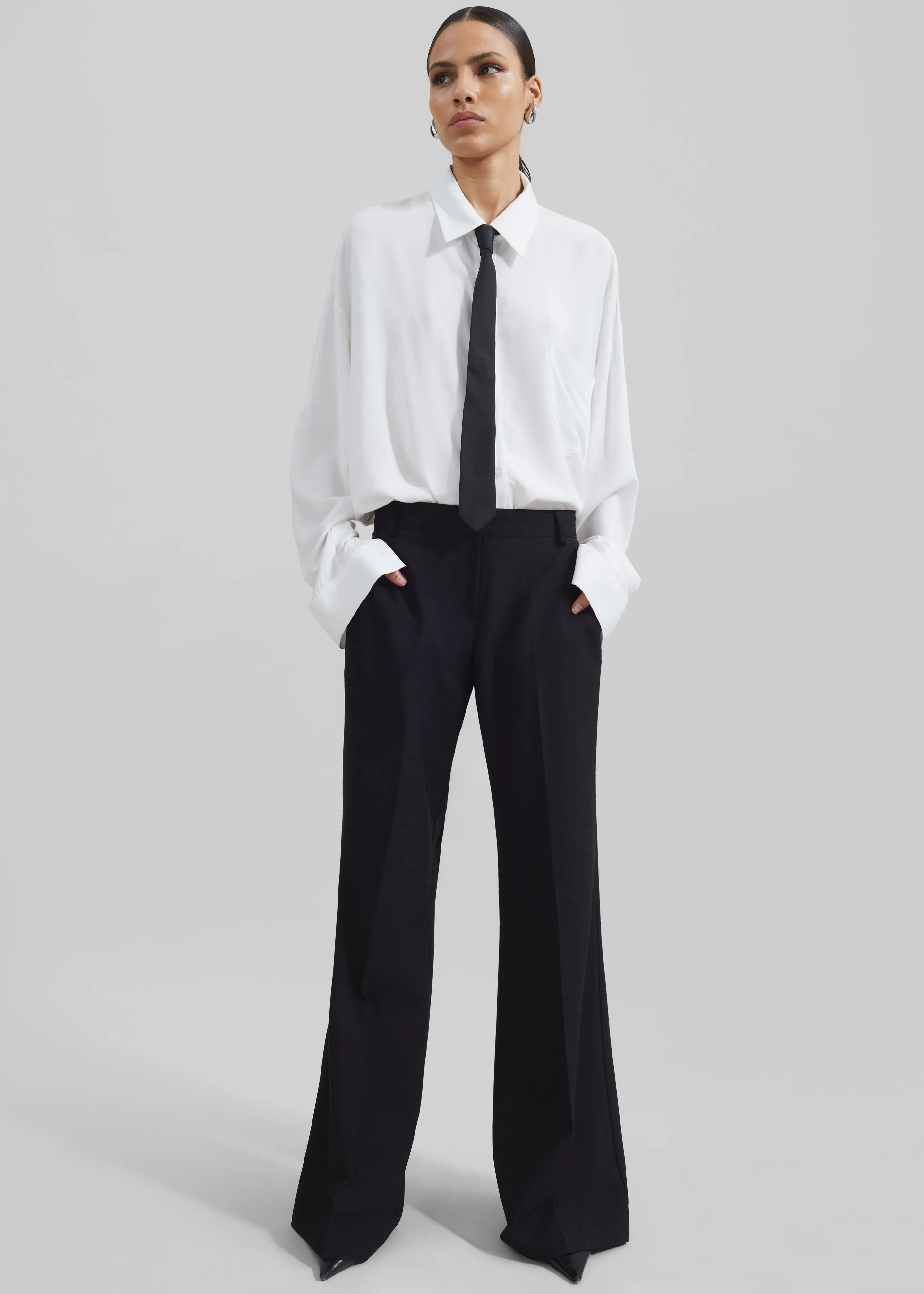 Maisie Bootcut Pants - Black sold by Frankie Shop