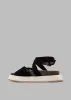 Gia Borghini Rosie 41 Flat Sandals - Black/Chocolate/Beige sold by Frankie Shop