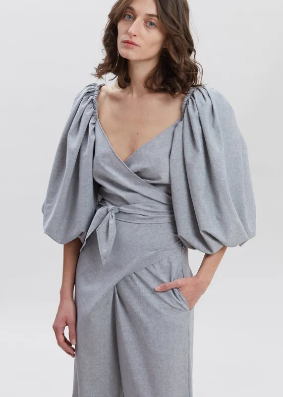 Shaina Mote Jasper Top - Heather Grey made by Frankie Shop