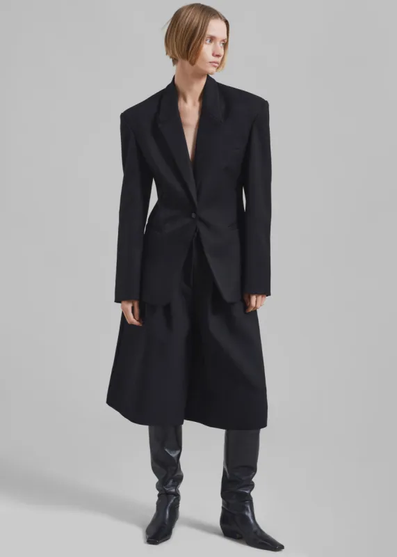 Reagan Boxy Padded Blazer - Black sold by Frankie Shop