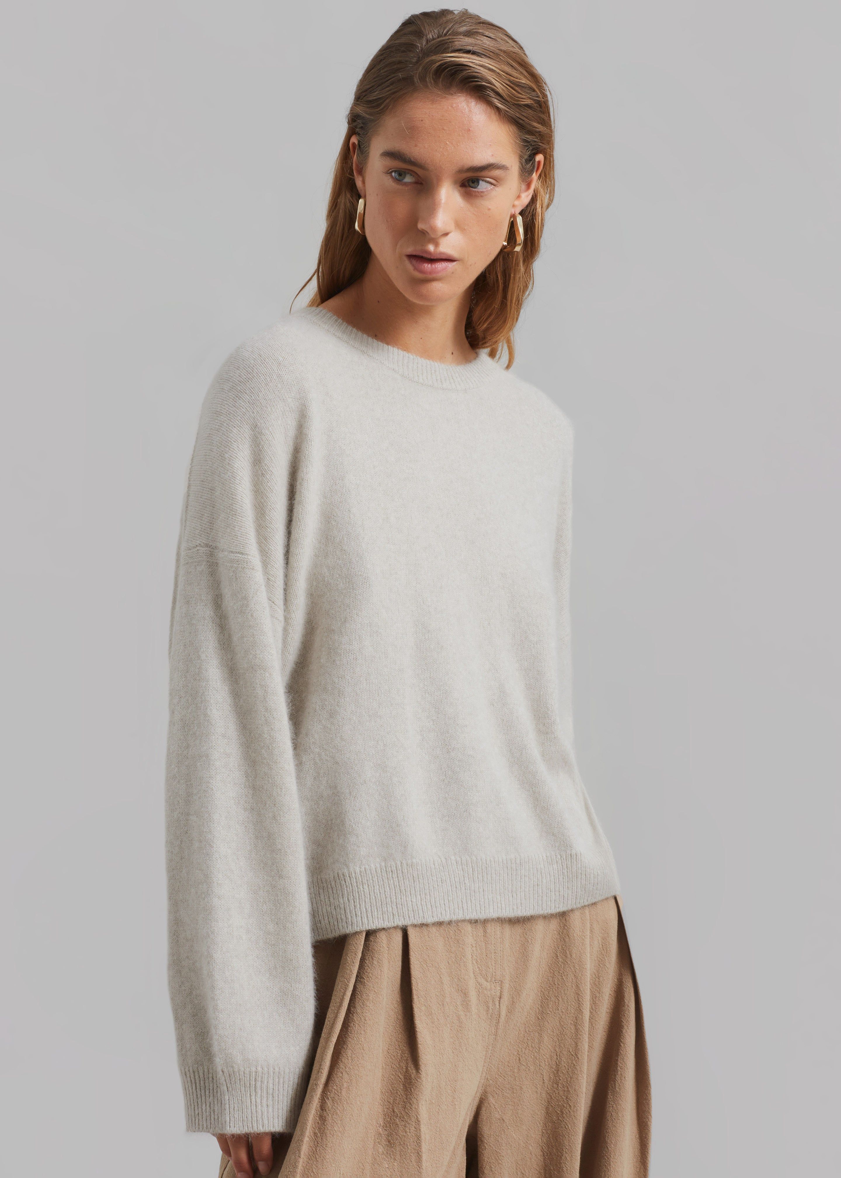 Loulou Studio Galli Oversized Sweater - Stone sold by Frankie Shop