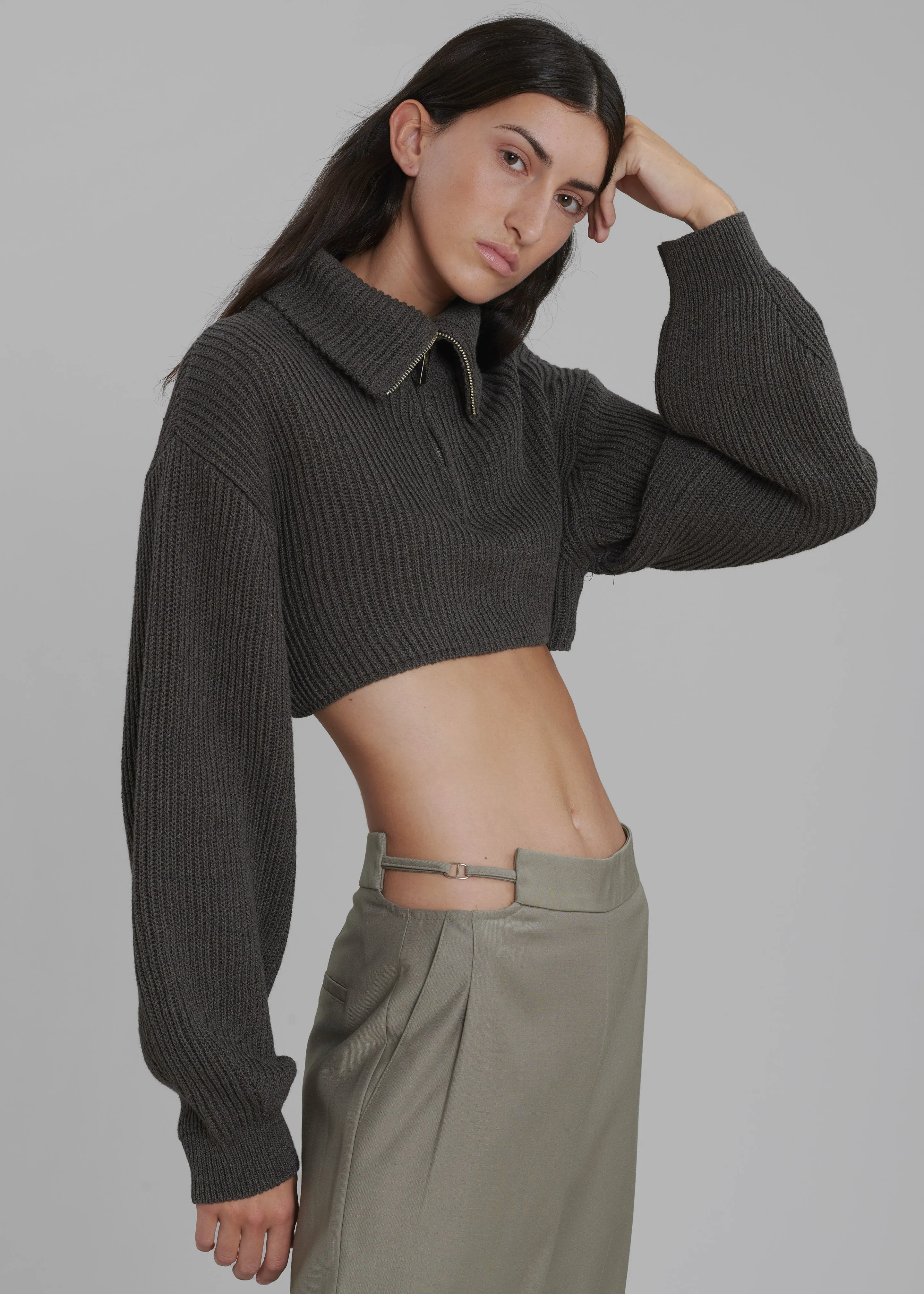 Louise Cut Out Trousers - Olive sold by Frankie Shop product image thumbnail 5