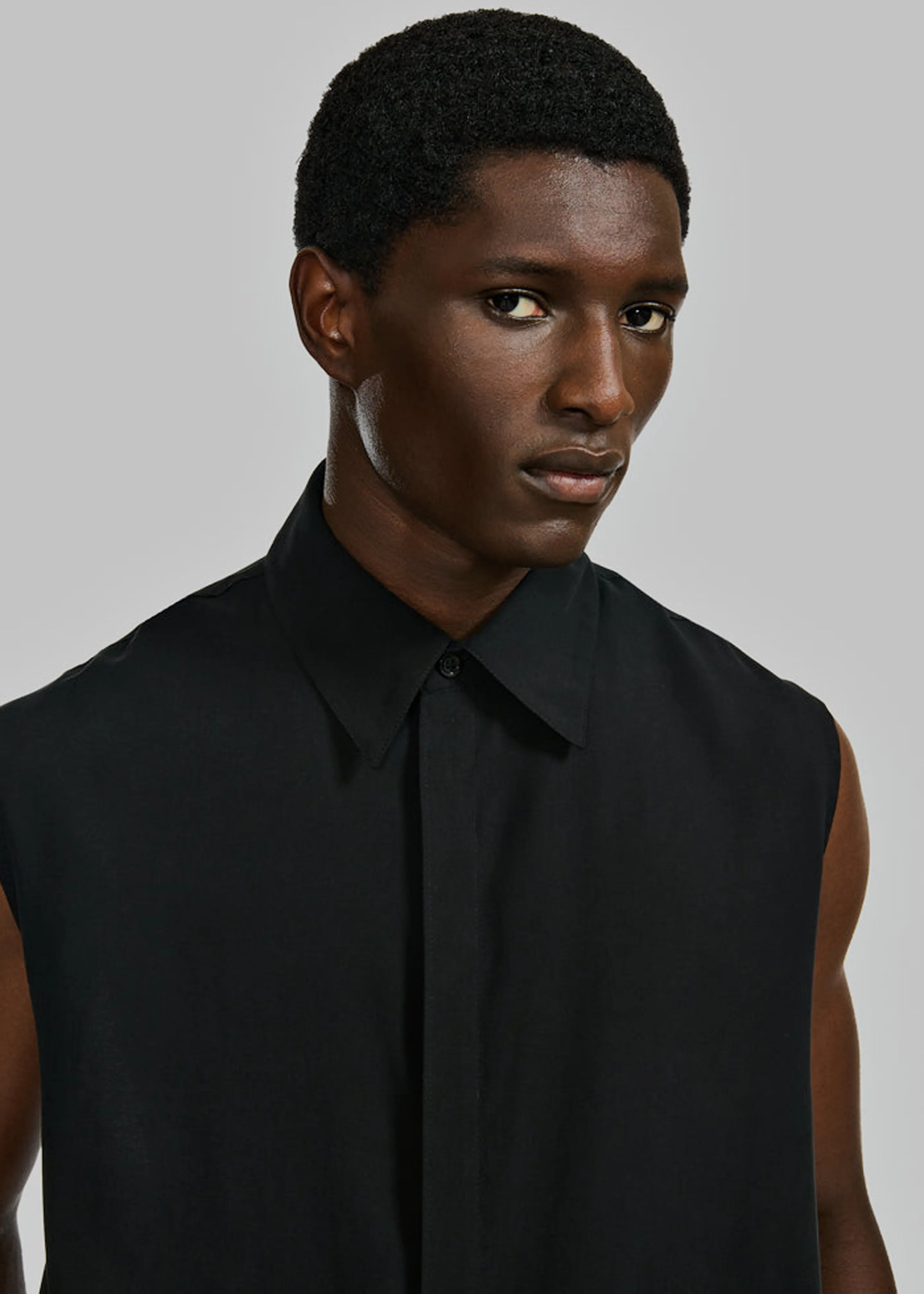 Louis Gabriel Nouchi Sleeveless Shirt With Back Twist - Black sold by Frankie Shop product image thumbnail 5