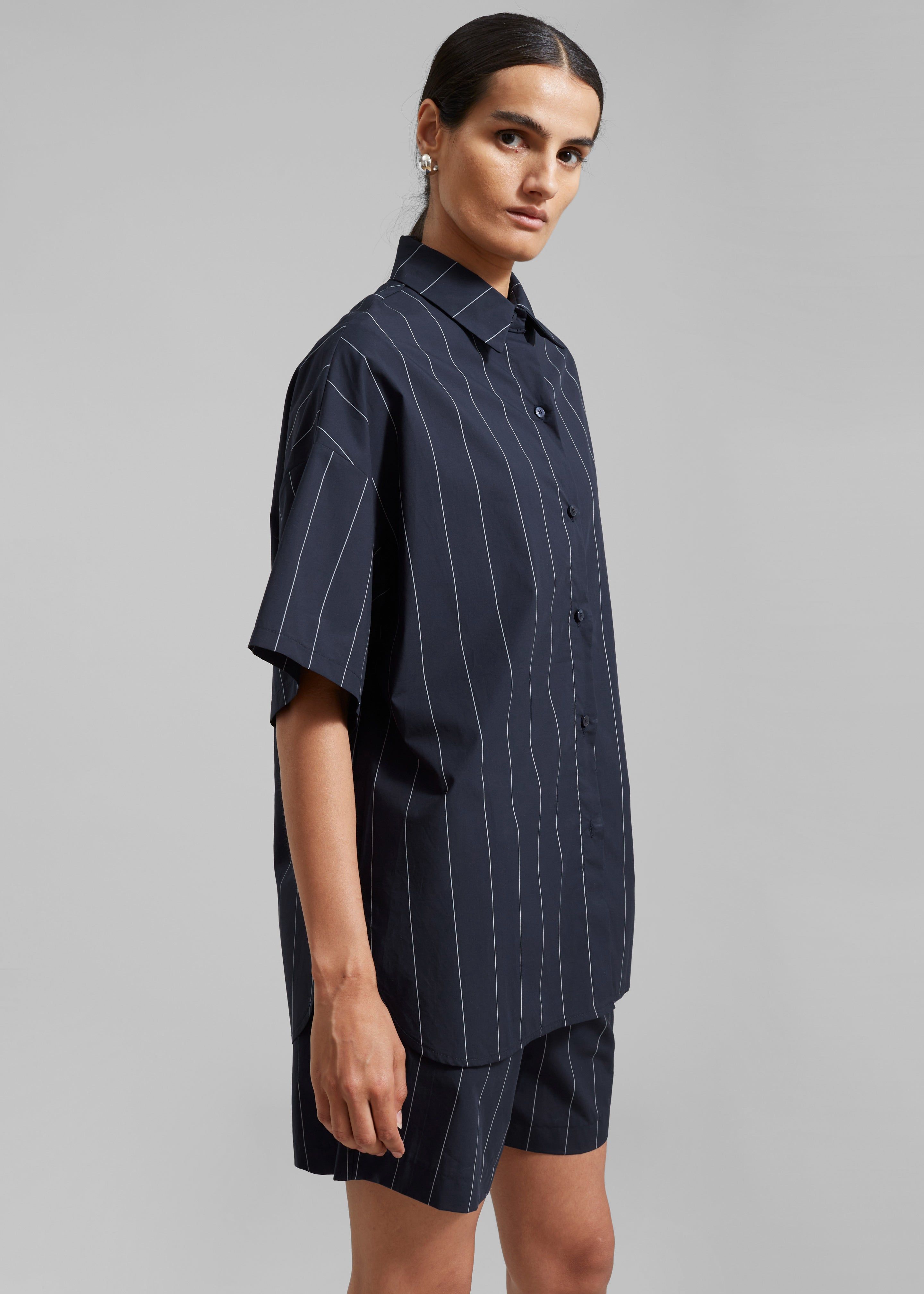 Finn Button Up Shirt - White Stripe sold by Frankie Shop product image thumbnail 7