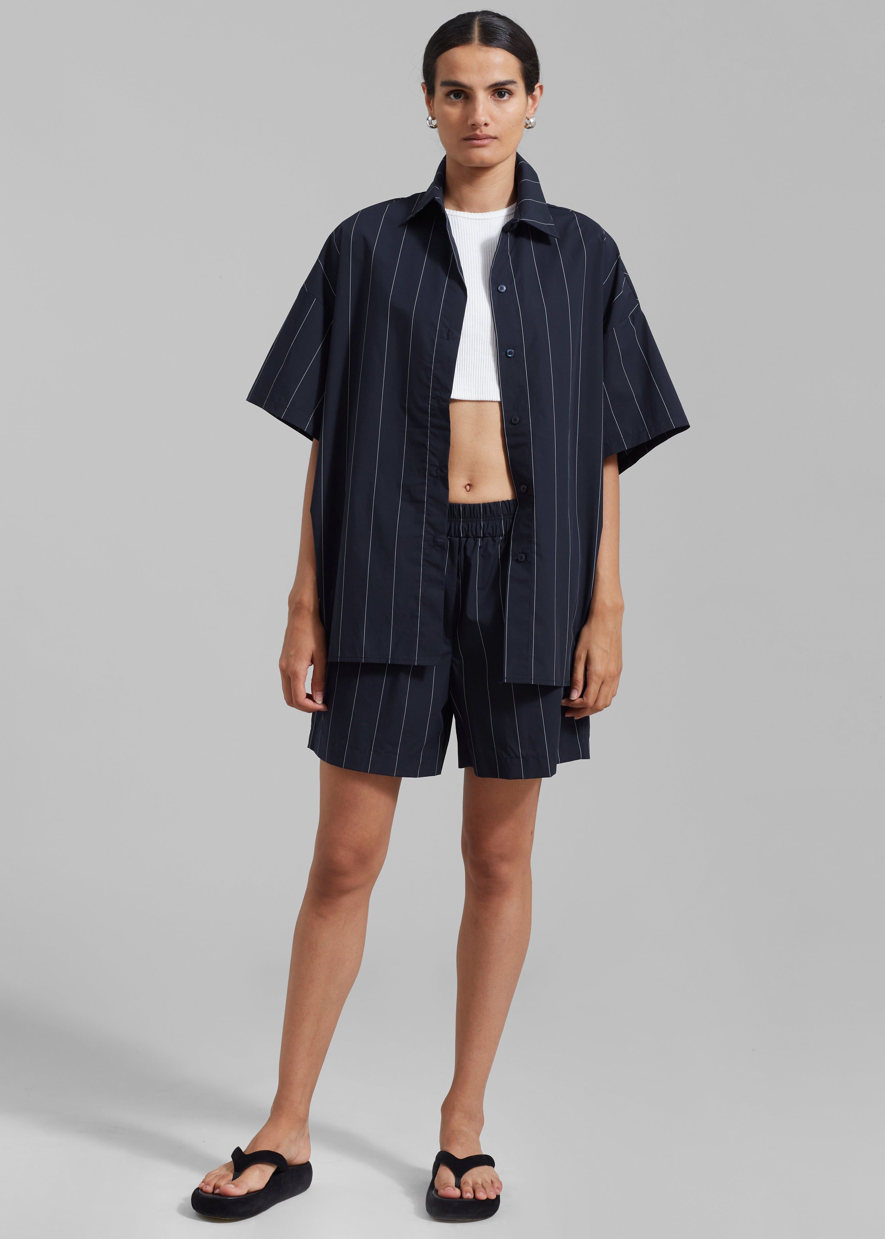 Finn Button Up Shirt - White Stripe sold by Frankie Shop product image thumbnail 4