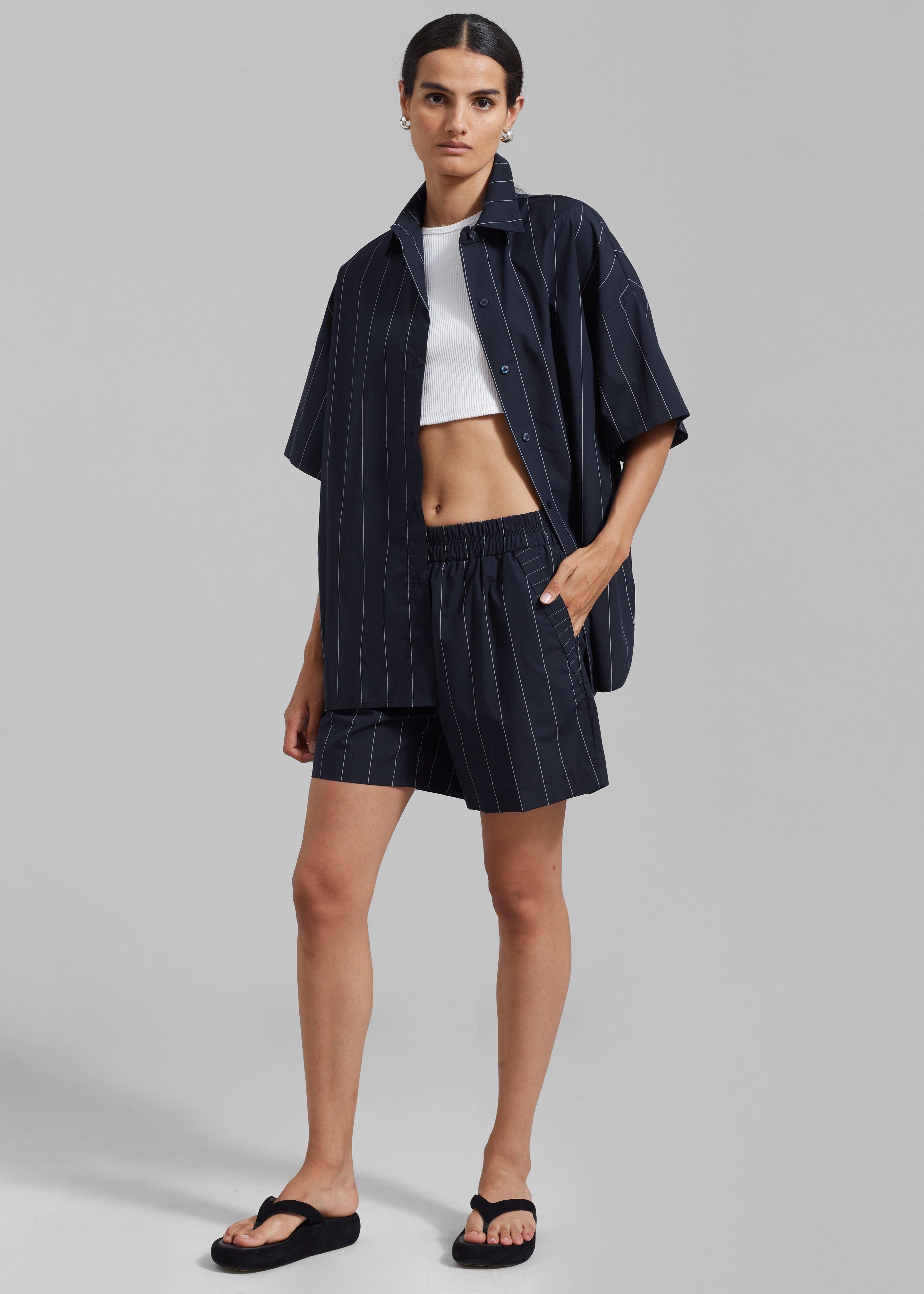 Finn Button Up Shirt - White Stripe sold by Frankie Shop product image thumbnail 3