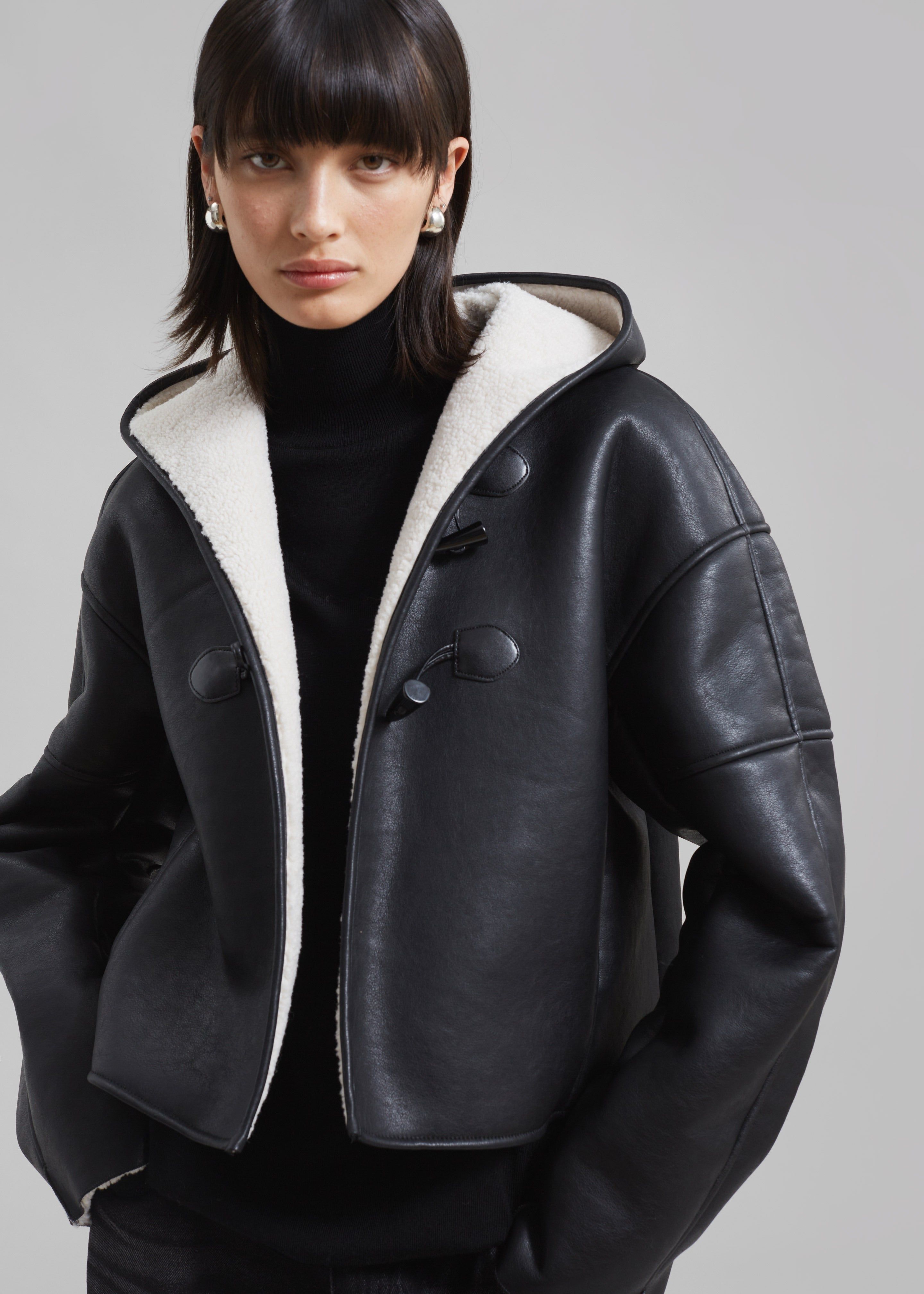 Laurie Faux Leather Jacket - Black sold by Frankie Shop