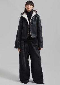 Laurie Faux Leather Jacket - Black sold by Frankie Shop