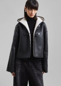 Laurie Faux Leather Jacket - Black sold by Frankie Shop
