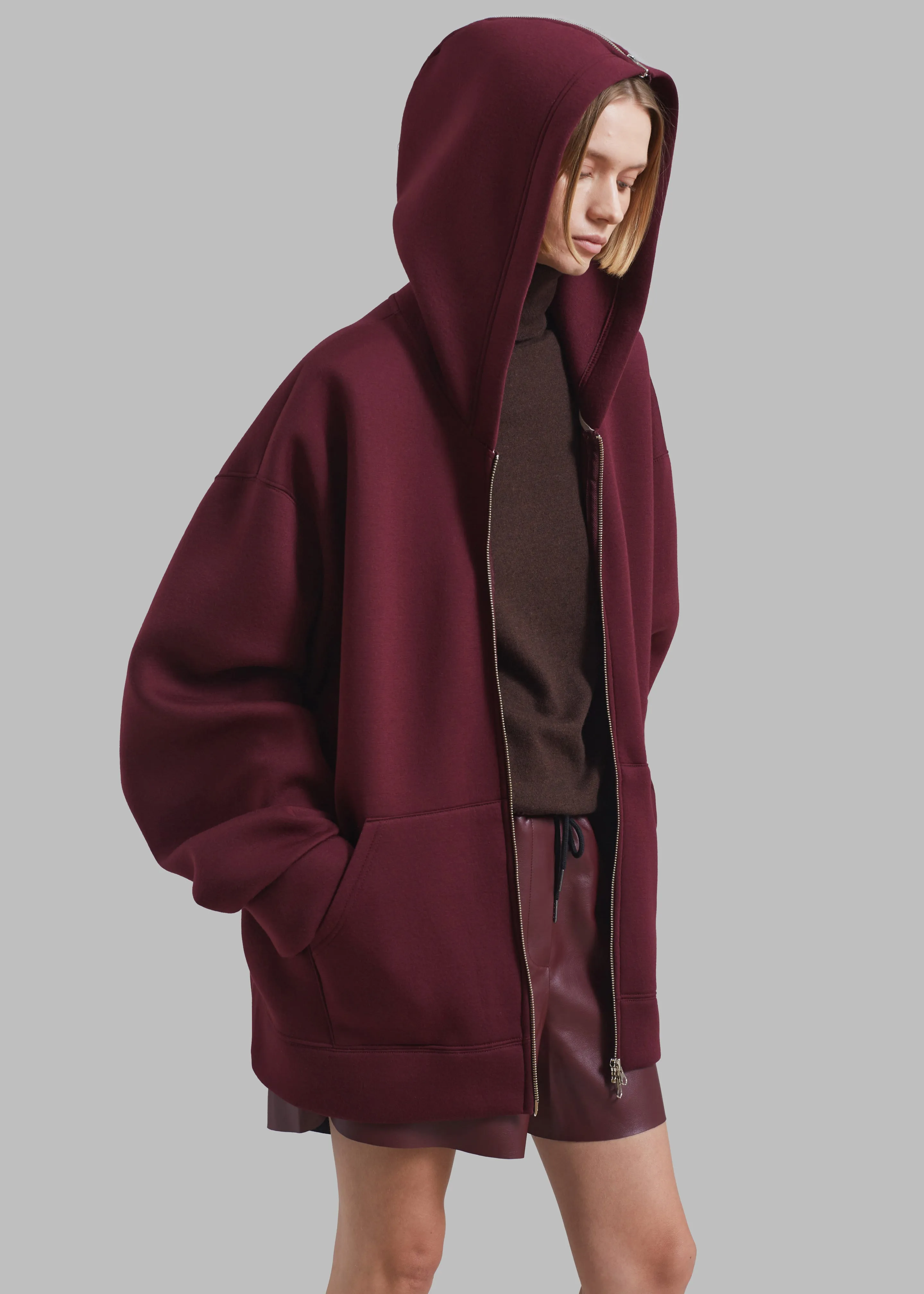 Denton Oversized Hoodie - Burgundy sold by Frankie Shop product image thumbnail 2