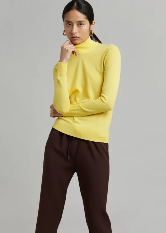Verona Knit Turtleneck - Lemon made by Frankie Shop