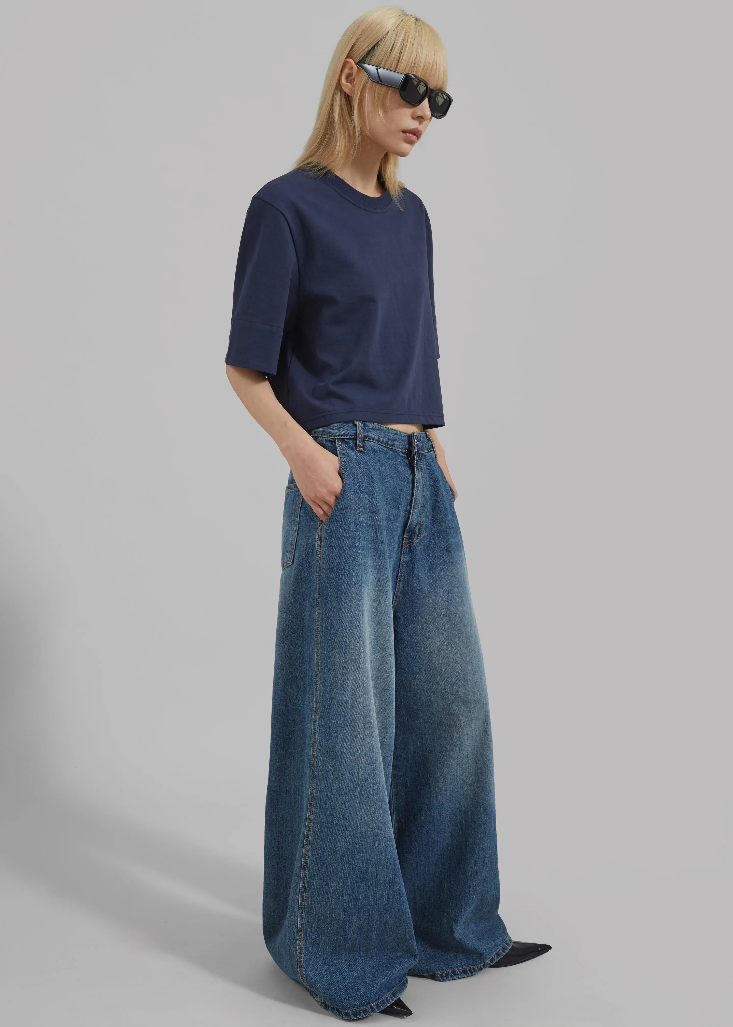 Eve Wide Leg Jeans - Medium Wash sold by Frankie Shop