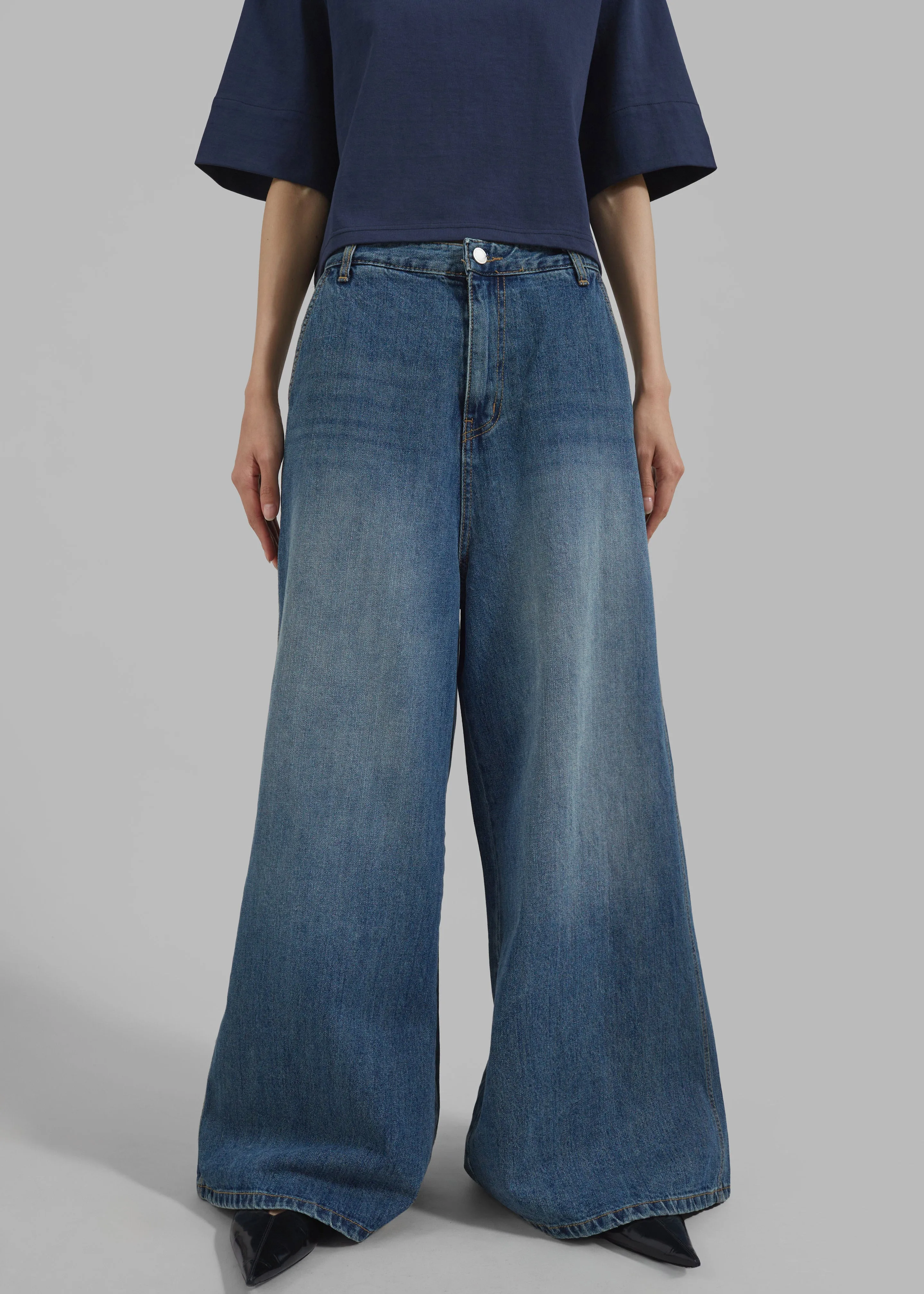 Eve Wide Leg Jeans - Medium Wash sold by Frankie Shop product image thumbnail 4