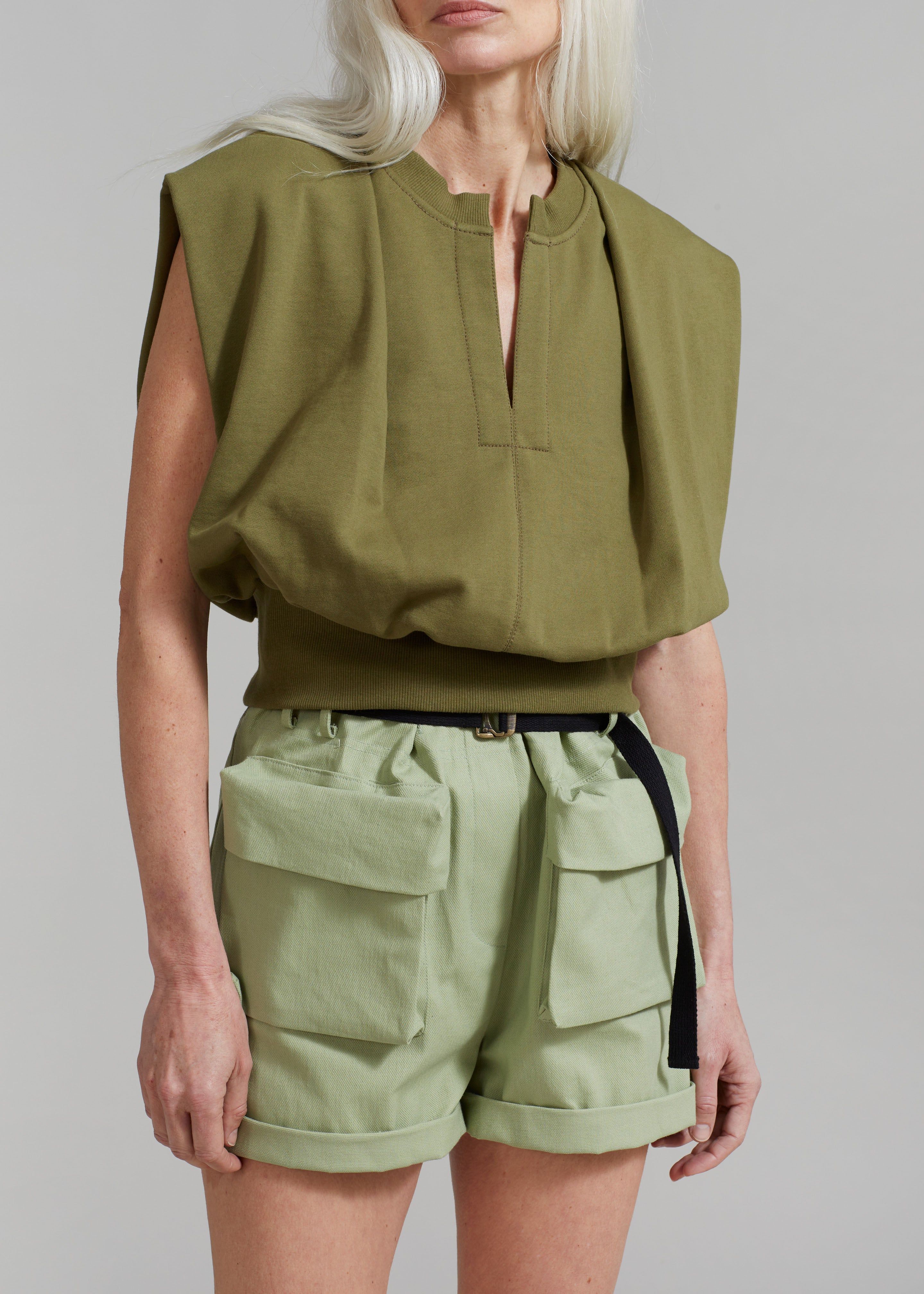 3.1 Phillip Lim Sleeveless French Terry Top - Olive sold by Frankie Shop product image thumbnail 6