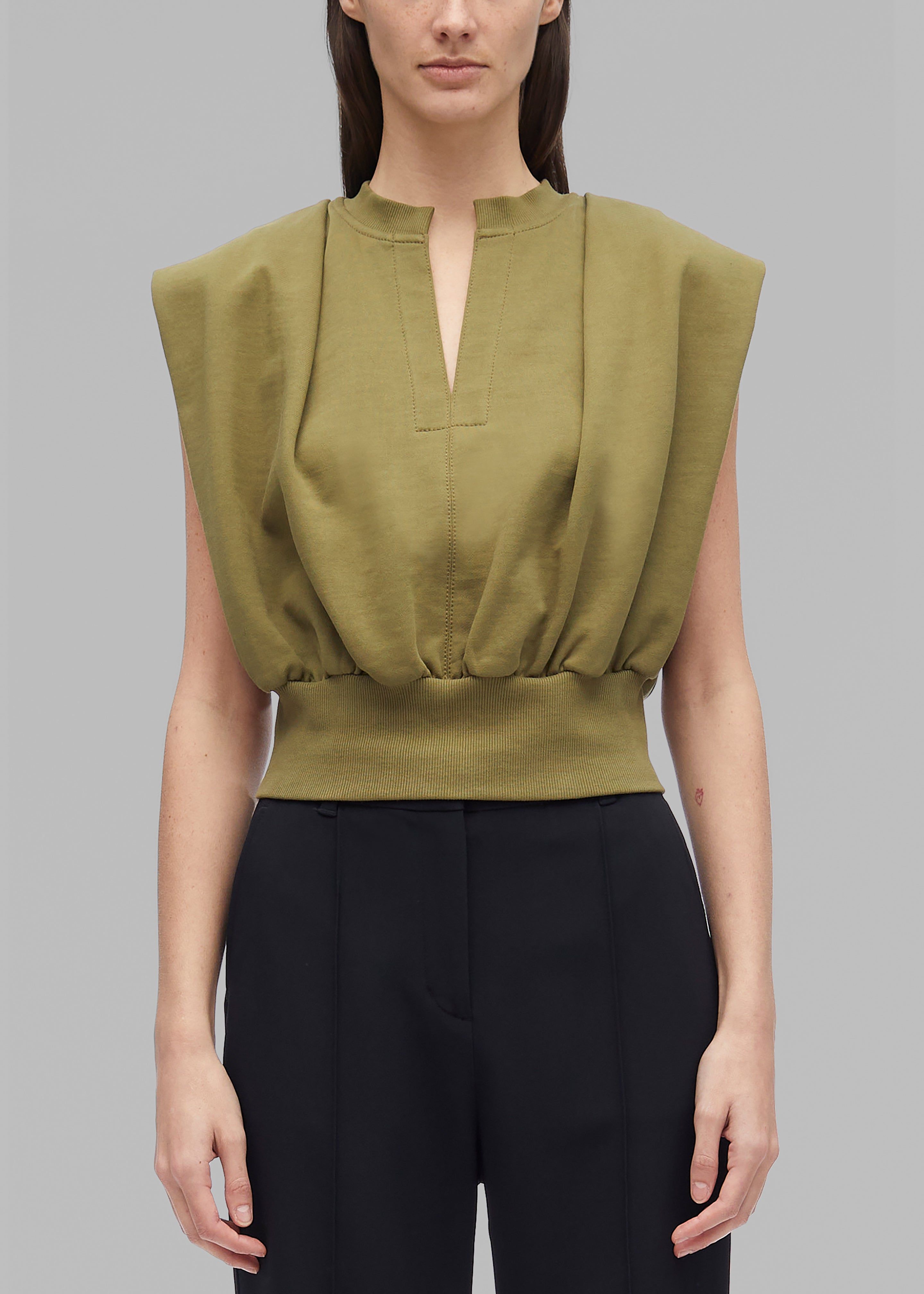 3.1 Phillip Lim Sleeveless French Terry Top - Olive sold by Frankie Shop product image thumbnail 5