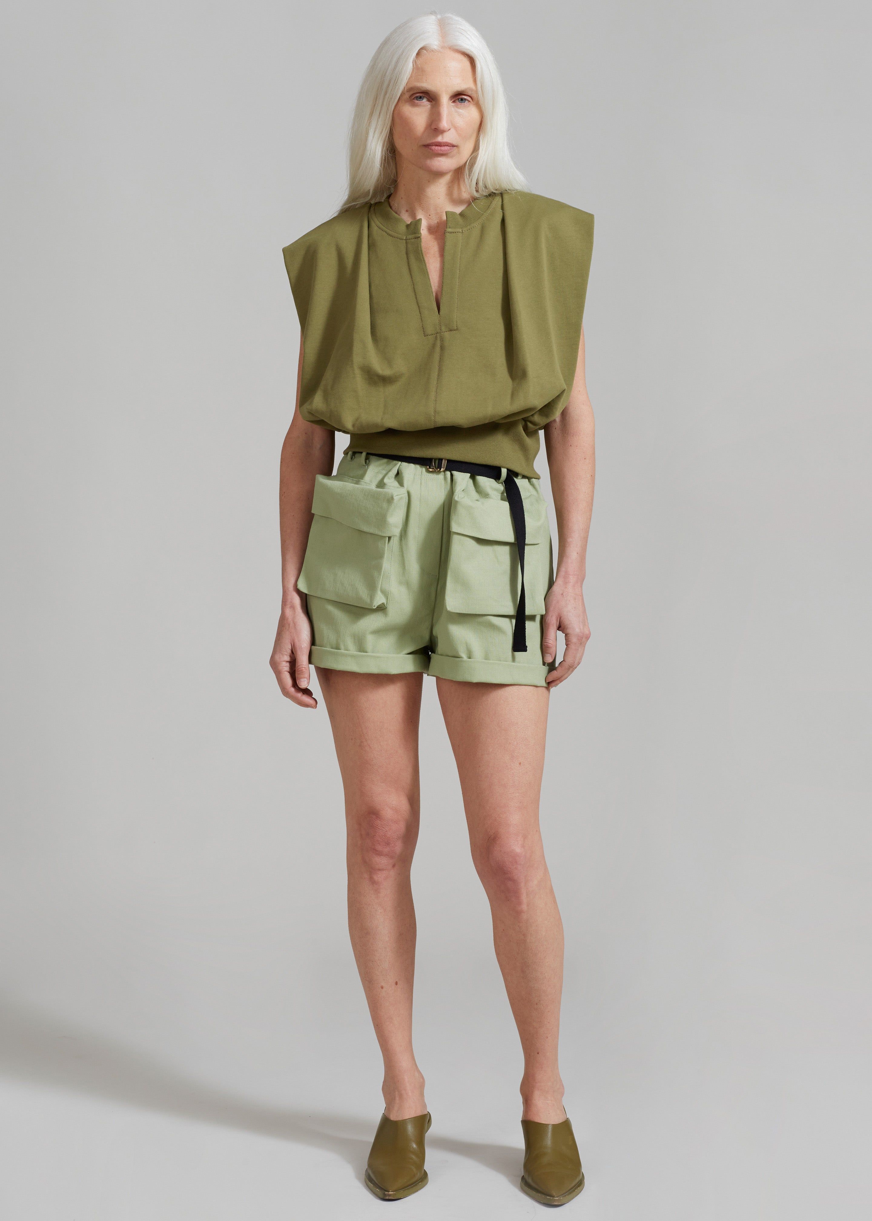 3.1 Phillip Lim Sleeveless French Terry Top - Olive sold by Frankie Shop product image thumbnail 3