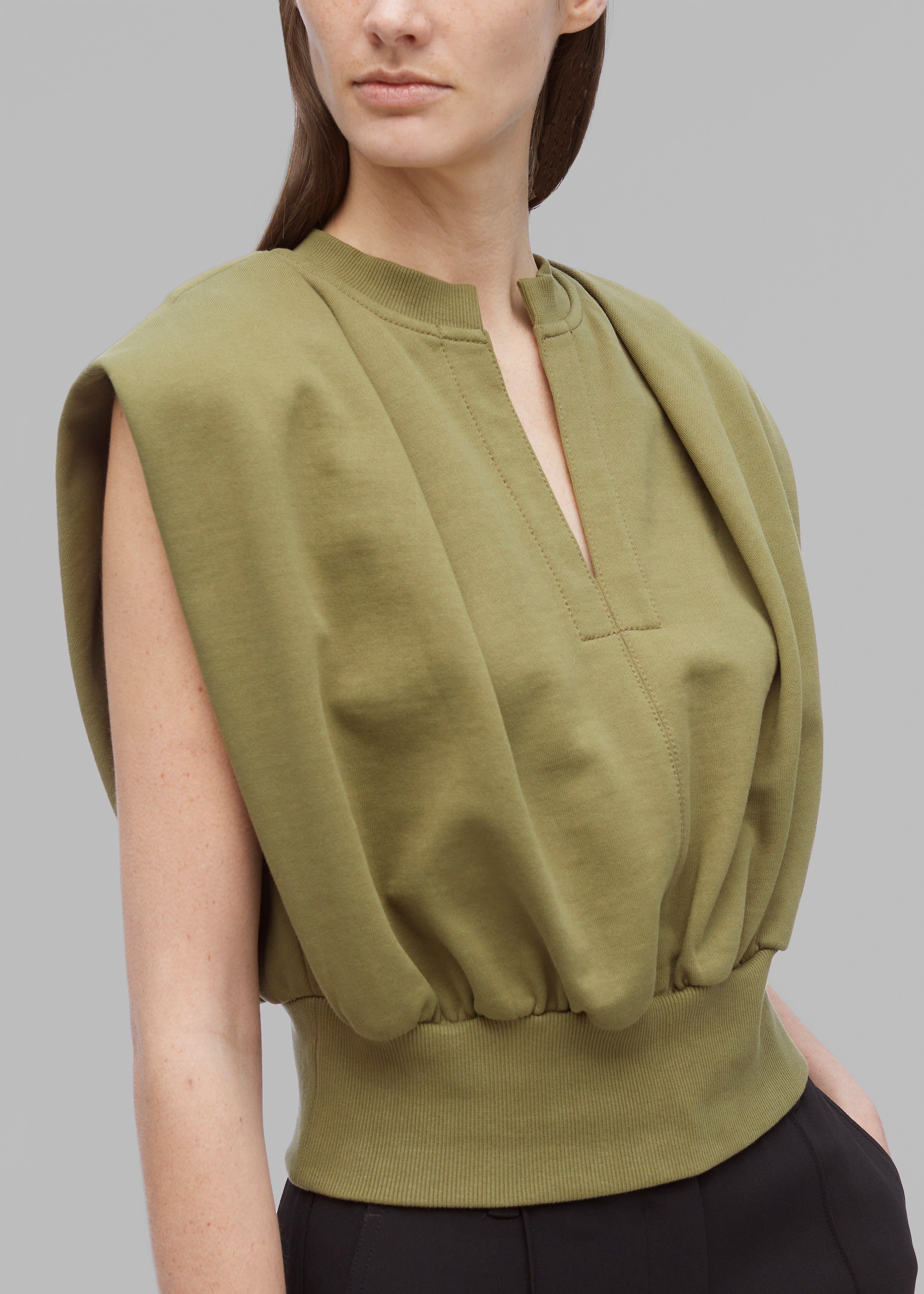 3.1 Phillip Lim Sleeveless French Terry Top - Olive sold by Frankie Shop product image thumbnail 2