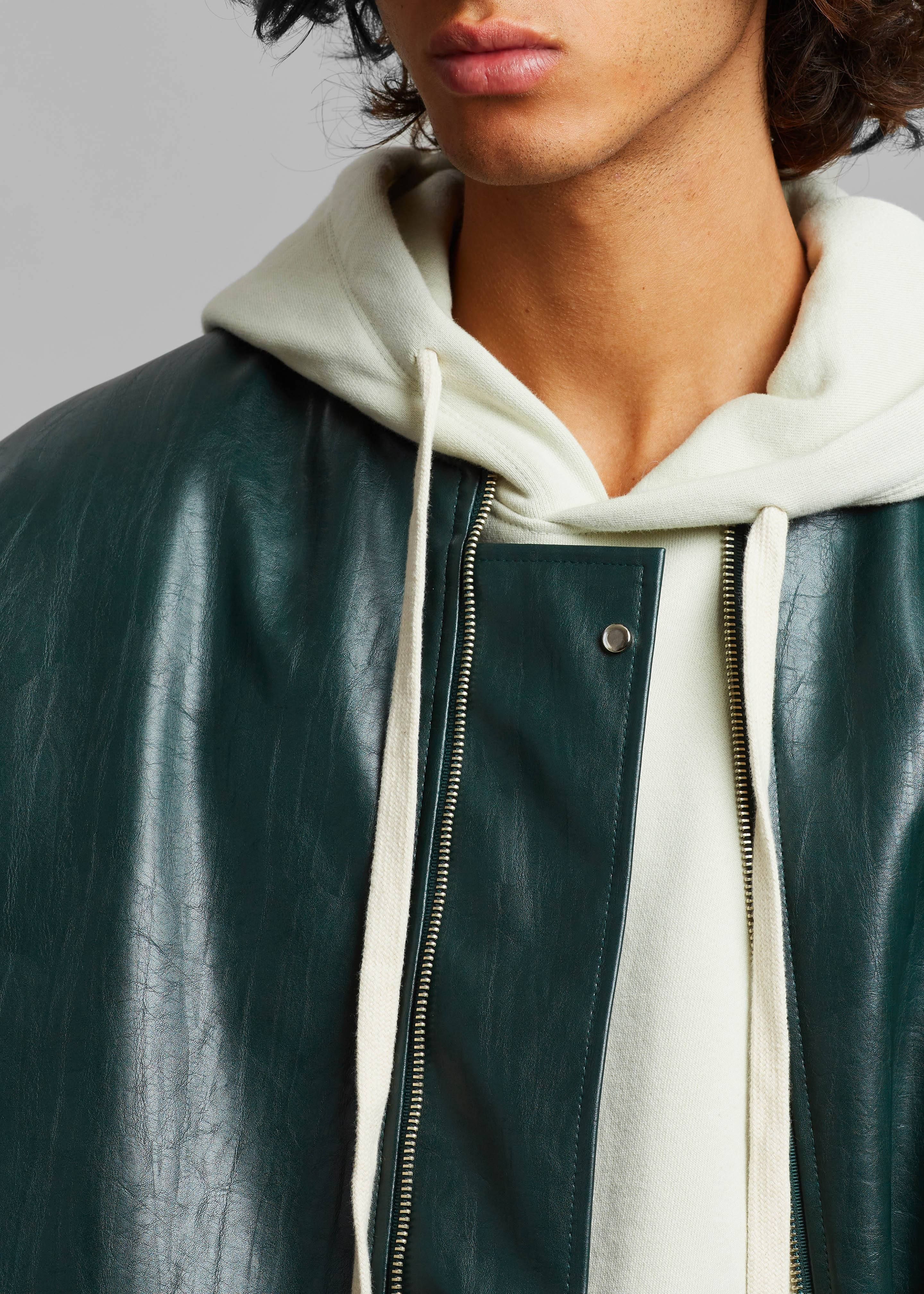 Jesse Long Faux Leather Bomber - Bottle Green sold by Frankie Shop product image thumbnail 17