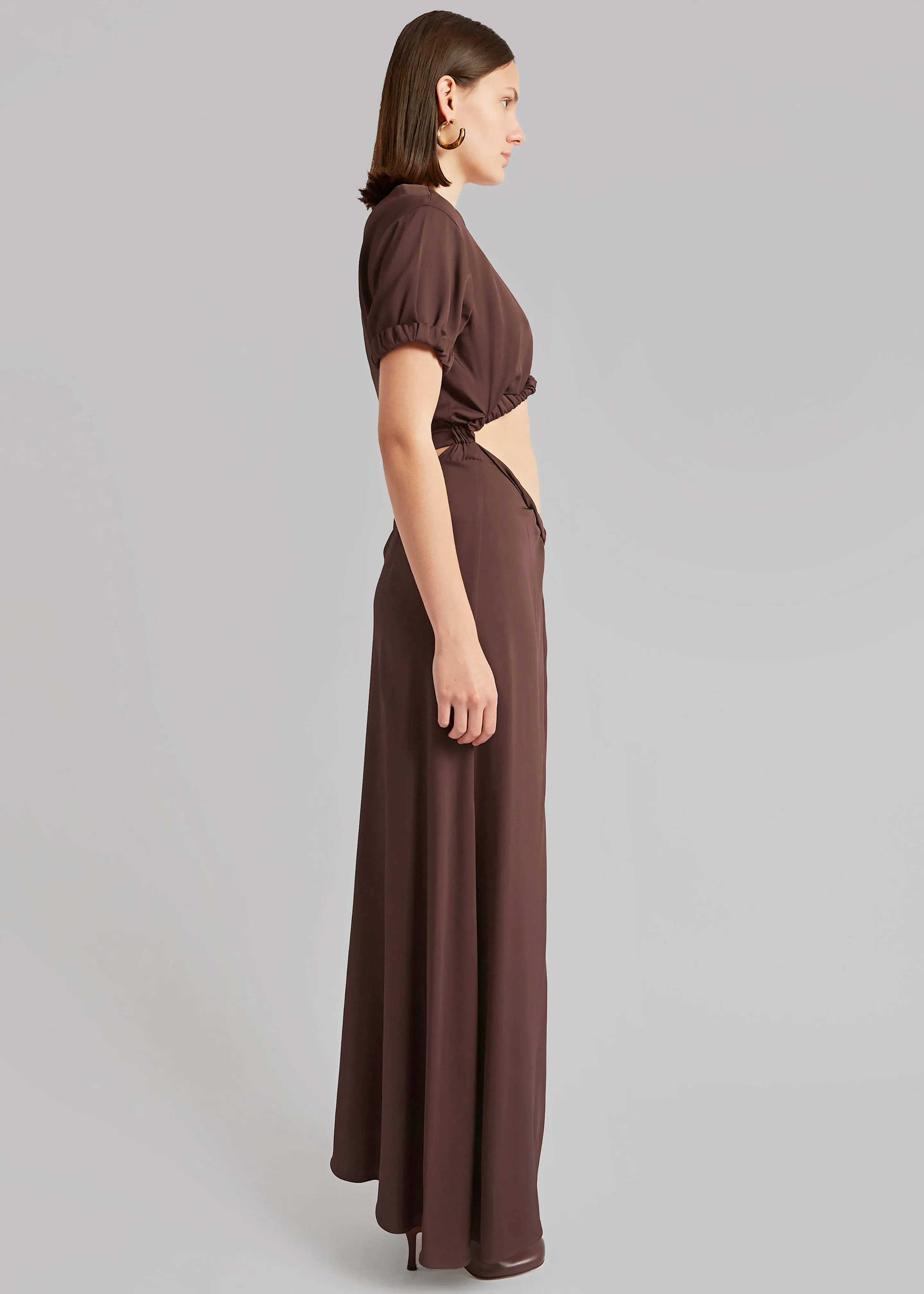 Christopher Esber Roll Sleeve Tee Dress - Chocolate sold by Frankie Shop product image thumbnail 5