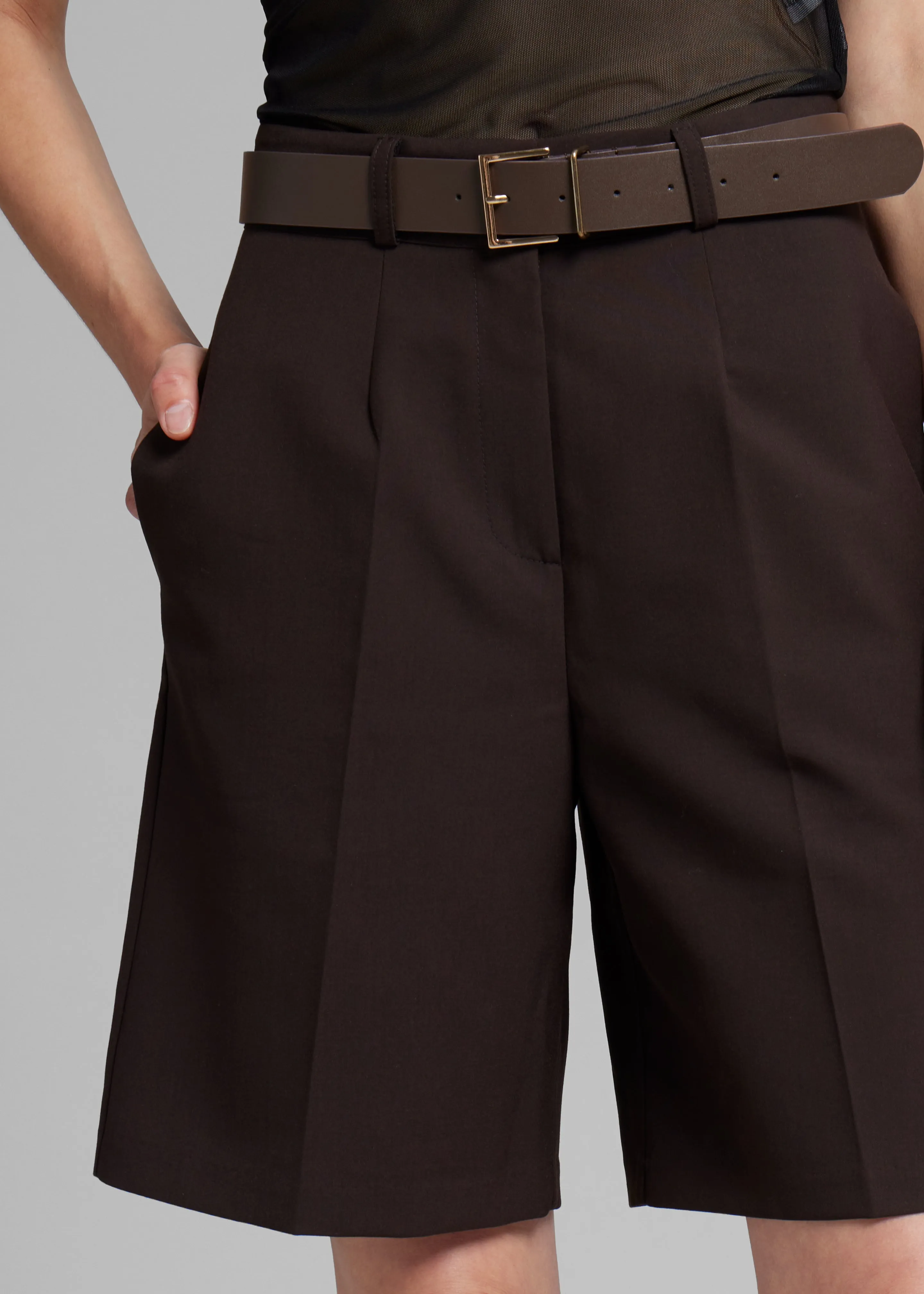 Maura Bermuda Shorts - Brown sold by Frankie Shop product image thumbnail 4