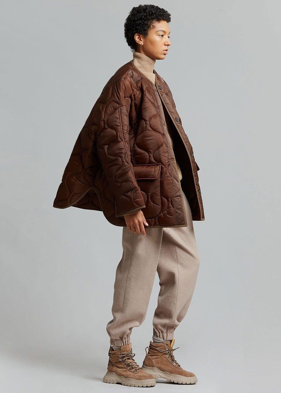 Teddy Quilted Jacket - Chocolate sold by Frankie Shop product image thumbnail 2