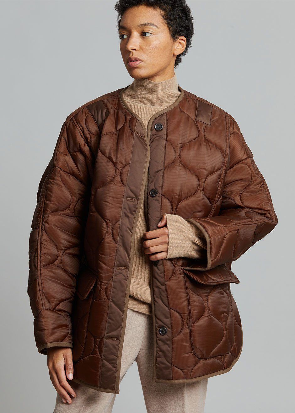 Teddy Quilted Jacket - Chocolate sold by Frankie Shop product image thumbnail 6