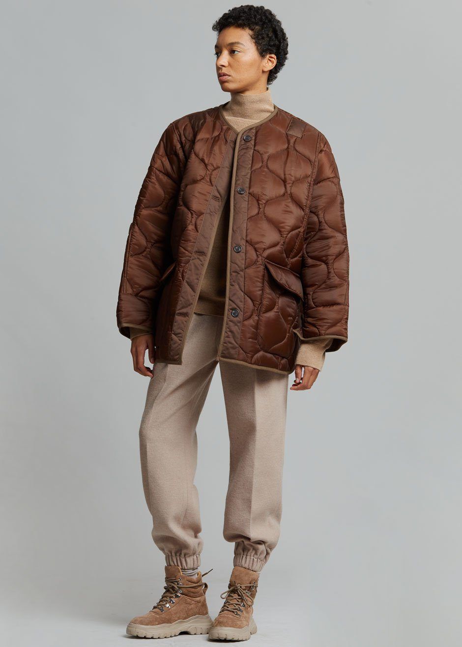 Teddy Quilted Jacket - Chocolate sold by Frankie Shop product image thumbnail 3