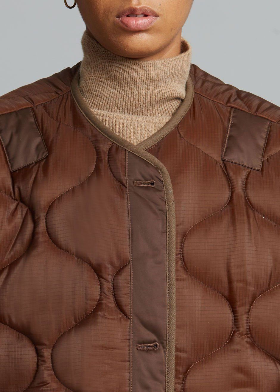 Teddy Quilted Jacket - Chocolate sold by Frankie Shop product image thumbnail 5