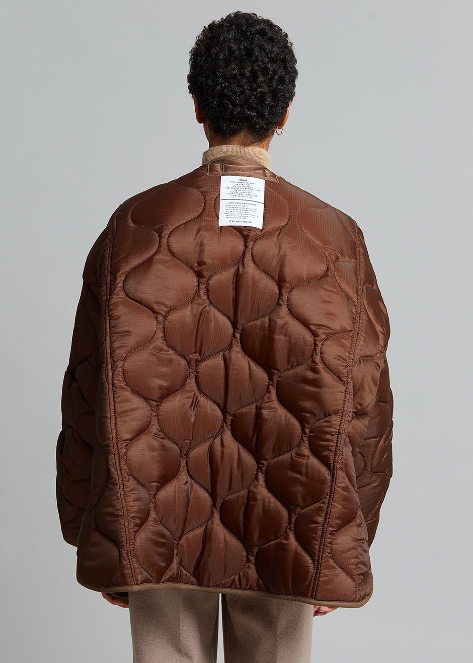 Teddy Quilted Jacket - Chocolate sold by Frankie Shop product image thumbnail 7