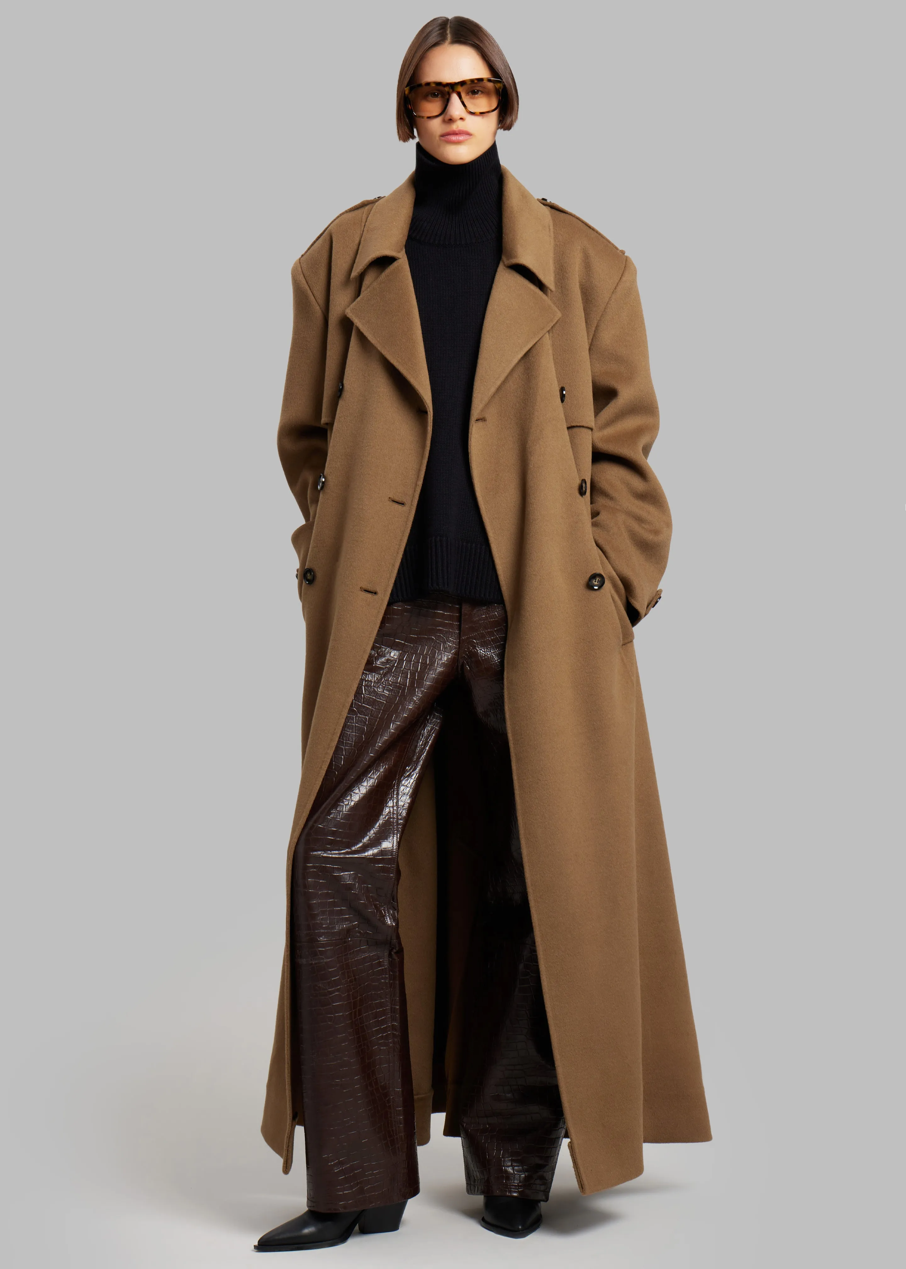 Nikola Padded Trench Coat - Camel sold by Frankie Shop