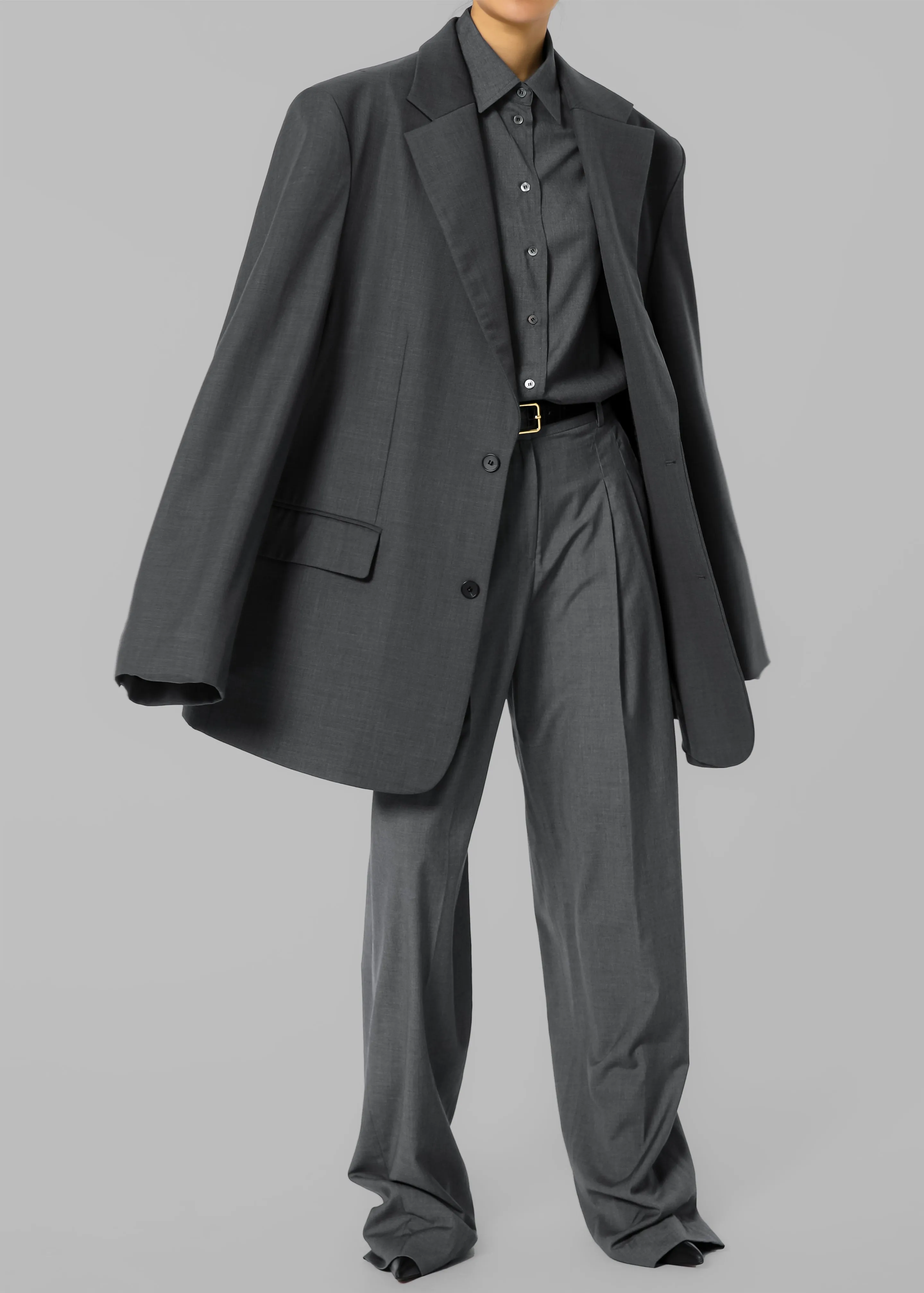 Gelso Oversized Blazer - Dark Grey Melange sold by Frankie Shop product image thumbnail 2