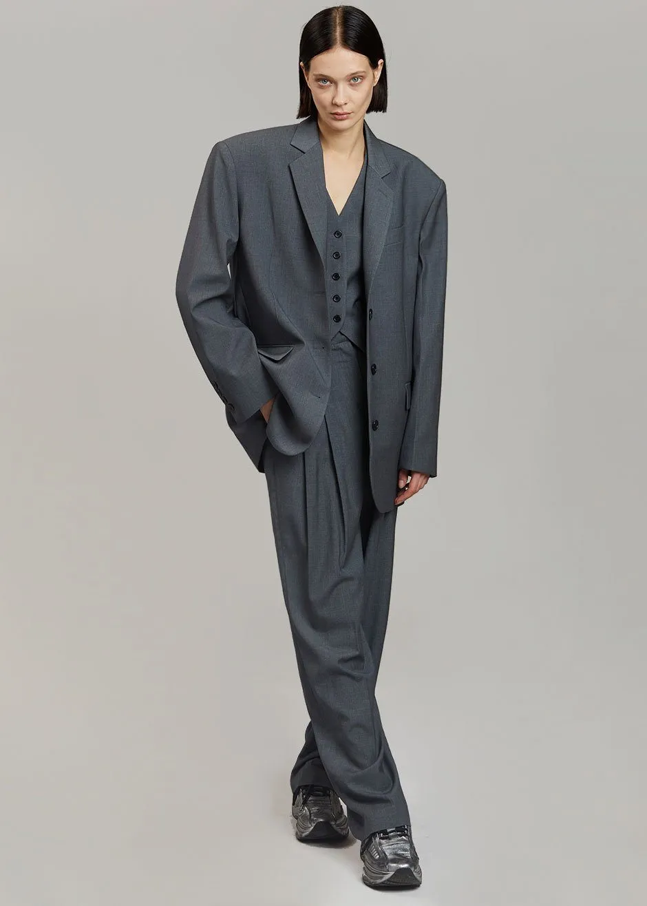 Gelso Oversized Blazer - Dark Grey Melange sold by Frankie Shop product image thumbnail 3