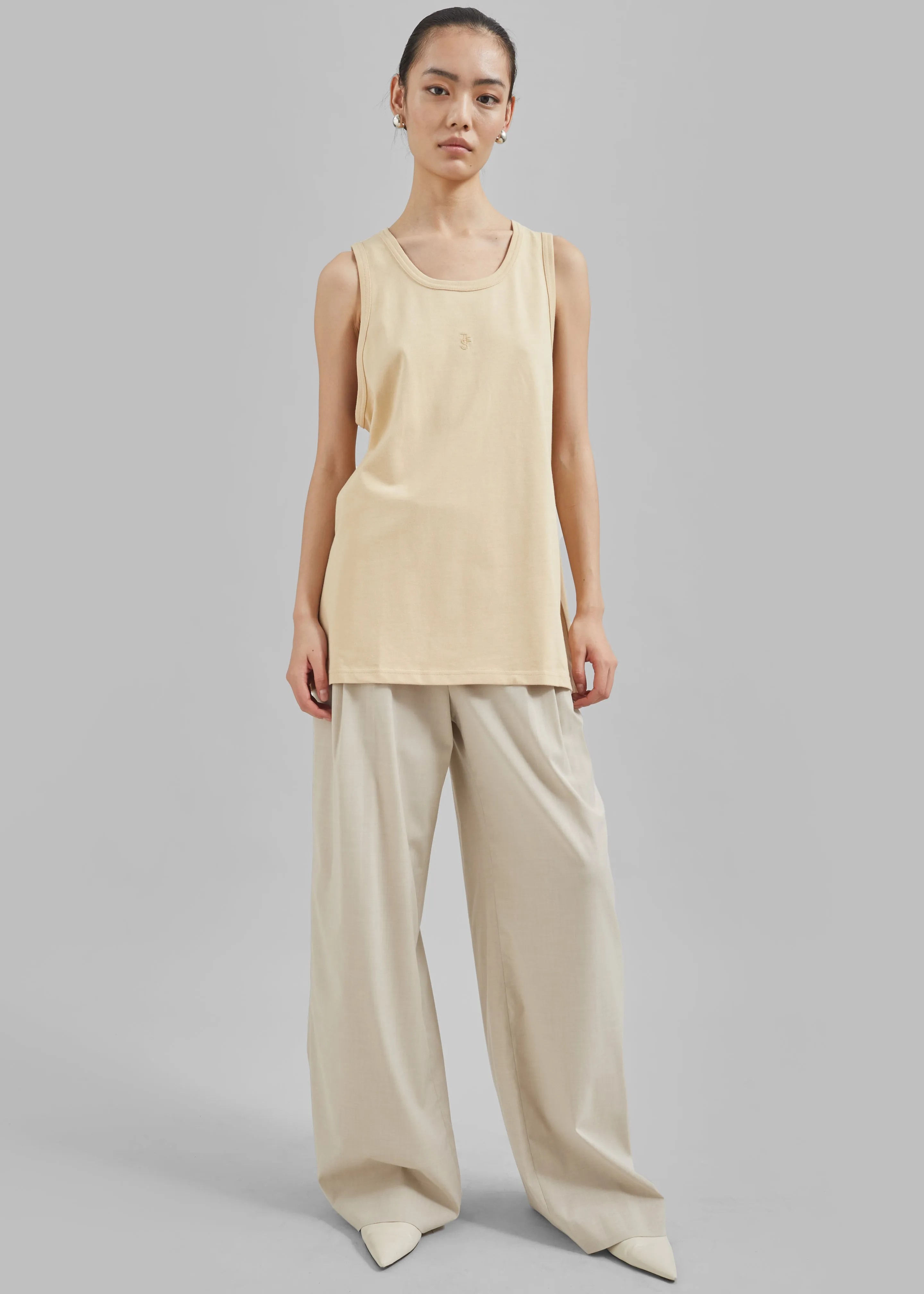 Rexy Embroidered Tank Top - Latte sold by Frankie Shop product image thumbnail 2