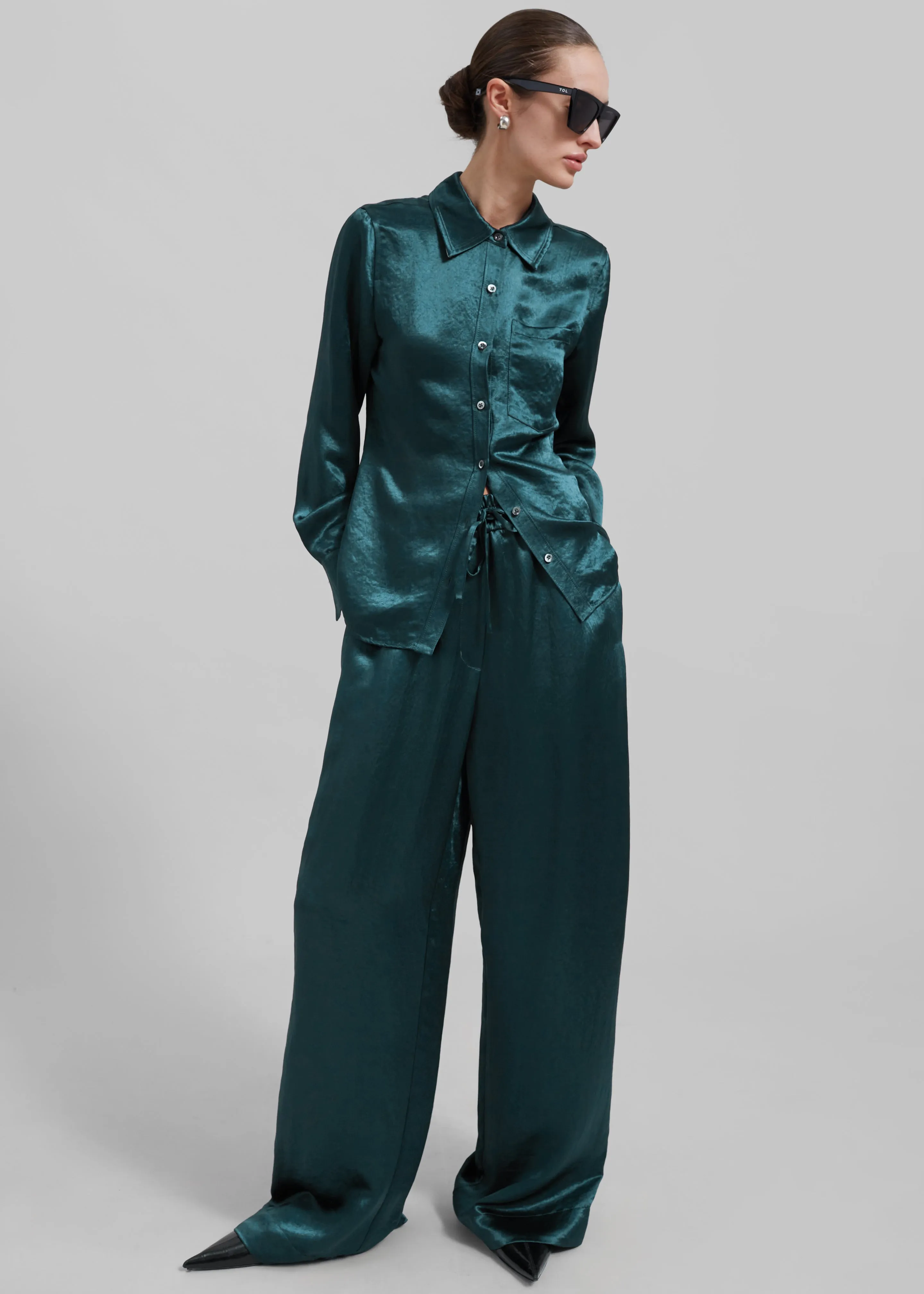 3.1 Phillip Lim Pajama Trousers - Deep Ocean sold by Frankie Shop product image thumbnail 5