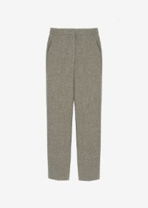 Elan Herringbone Pants - Taupe Melange sold by Frankie Shop