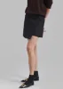 Aris Wrap Mini Skirt - Black Pinstripe sold by Frankie Shop