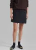 Aris Wrap Mini Skirt - Black Pinstripe sold by Frankie Shop