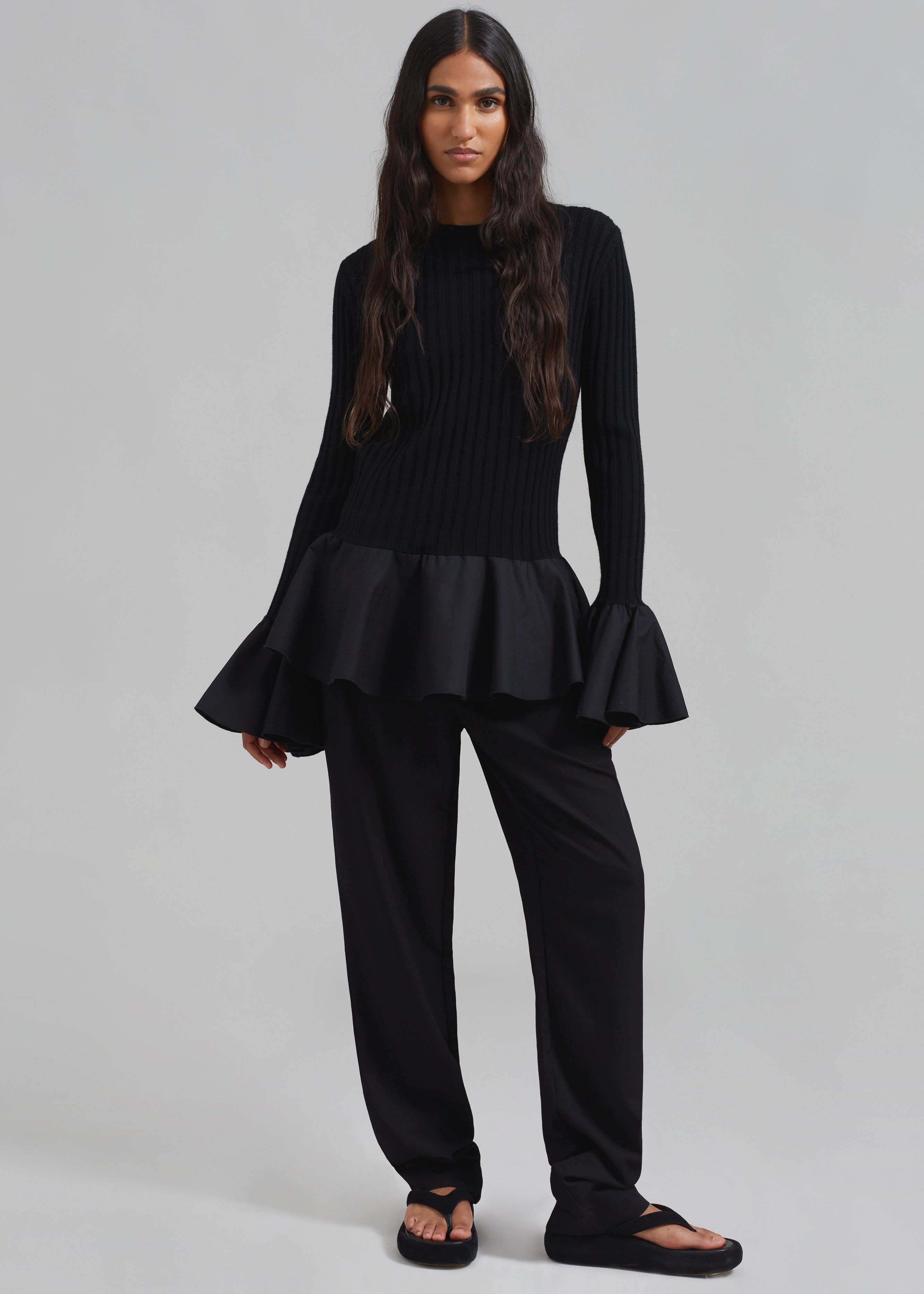 JW Anderson Contrast Woven Hem Underpinning - Black sold by Frankie Shop