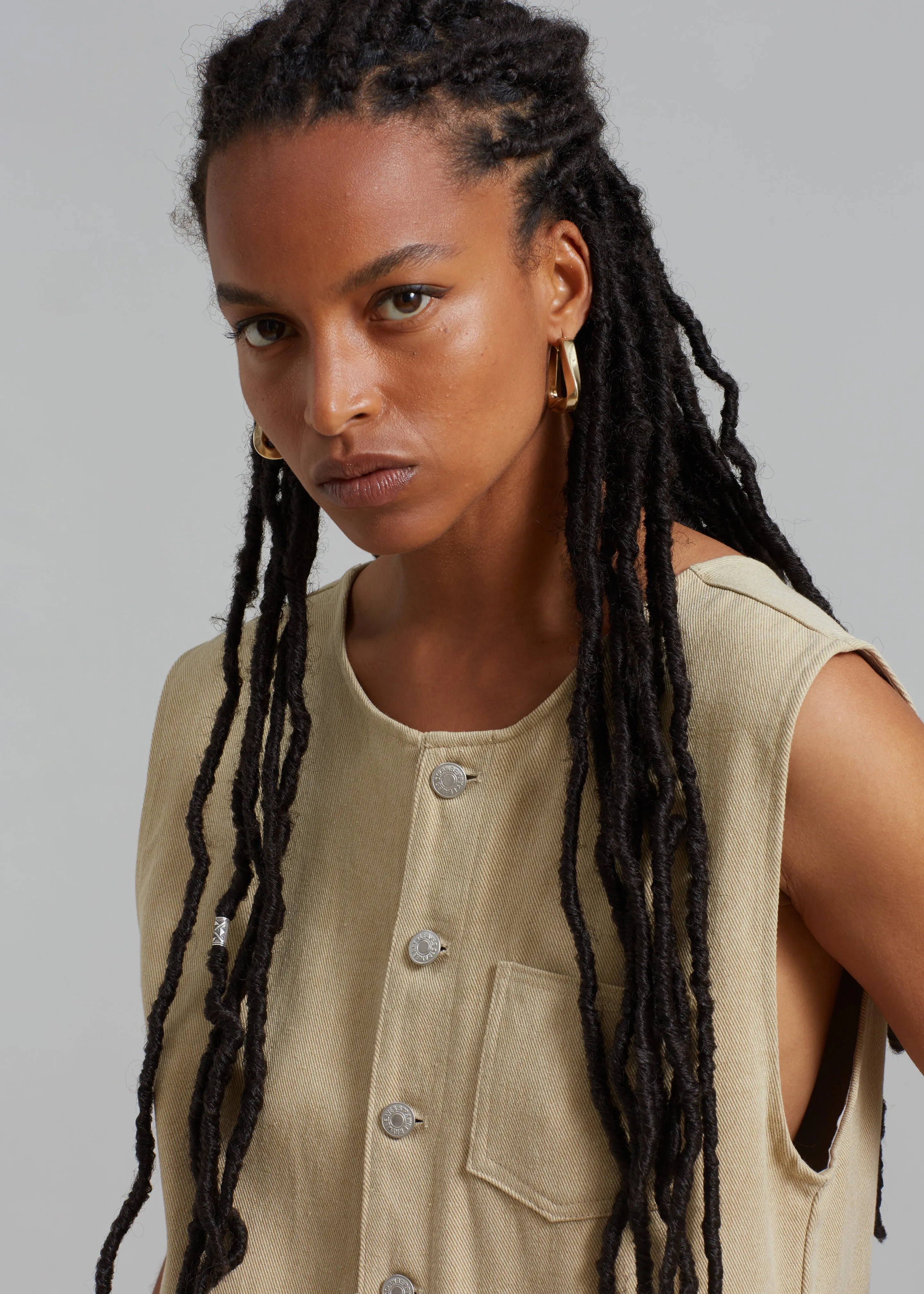 Liv Denim Jumpsuit - Beige sold by Frankie Shop product image thumbnail 5