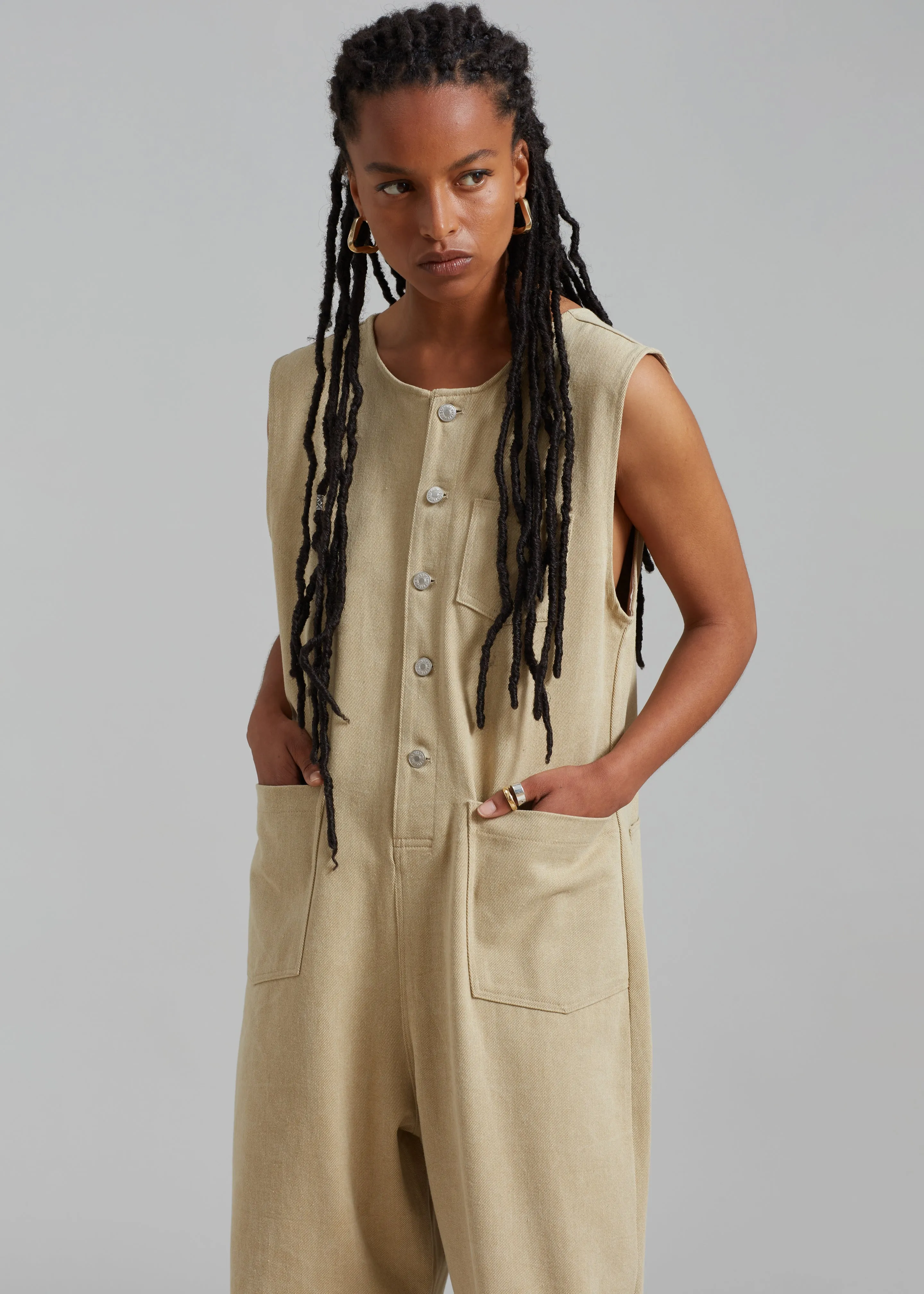 Liv Denim Jumpsuit - Beige sold by Frankie Shop product image thumbnail 2