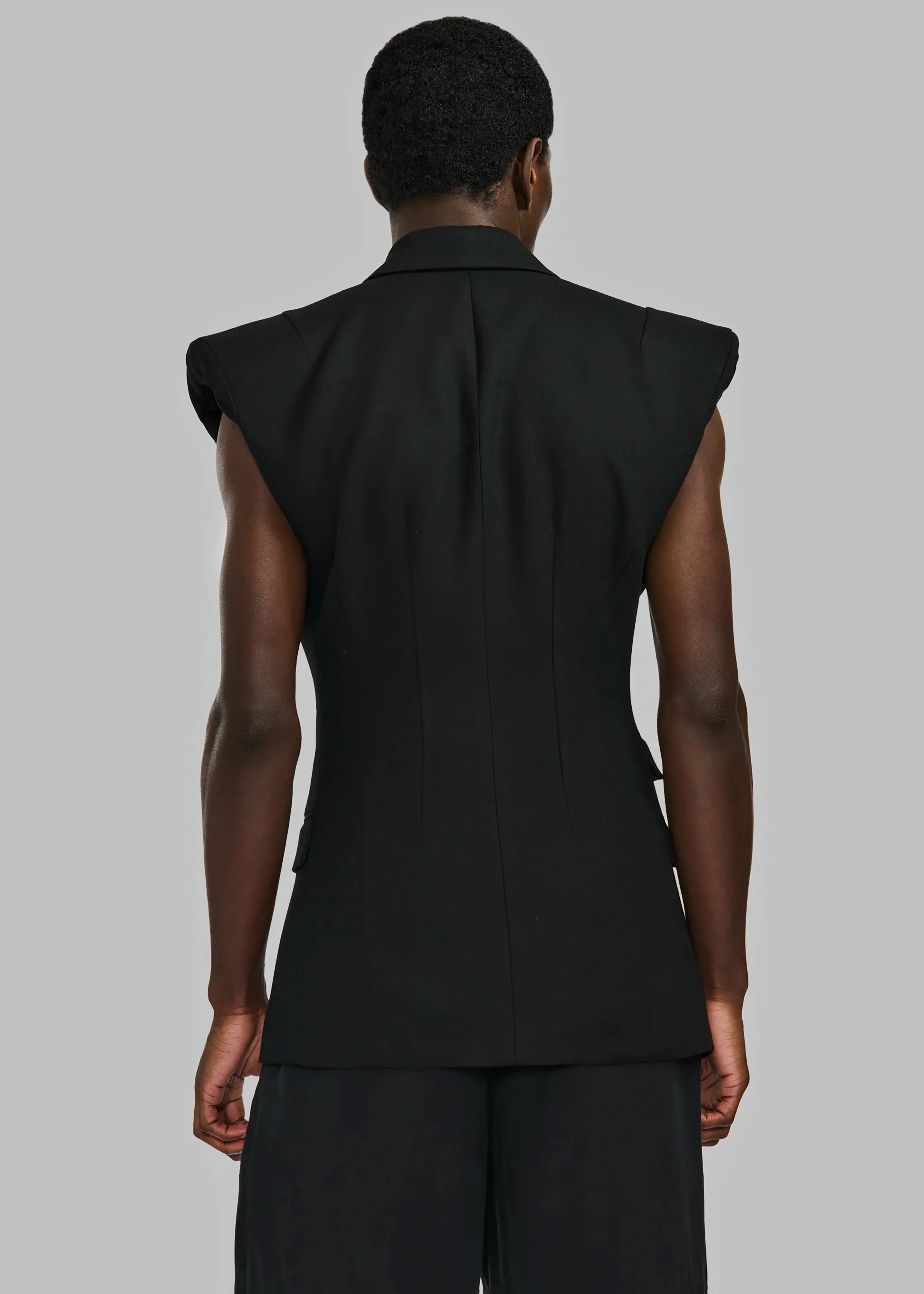 Louis Gabriel Nouchi Double Breasted Sleeveless Jacket - Black sold by Frankie Shop product image thumbnail 5