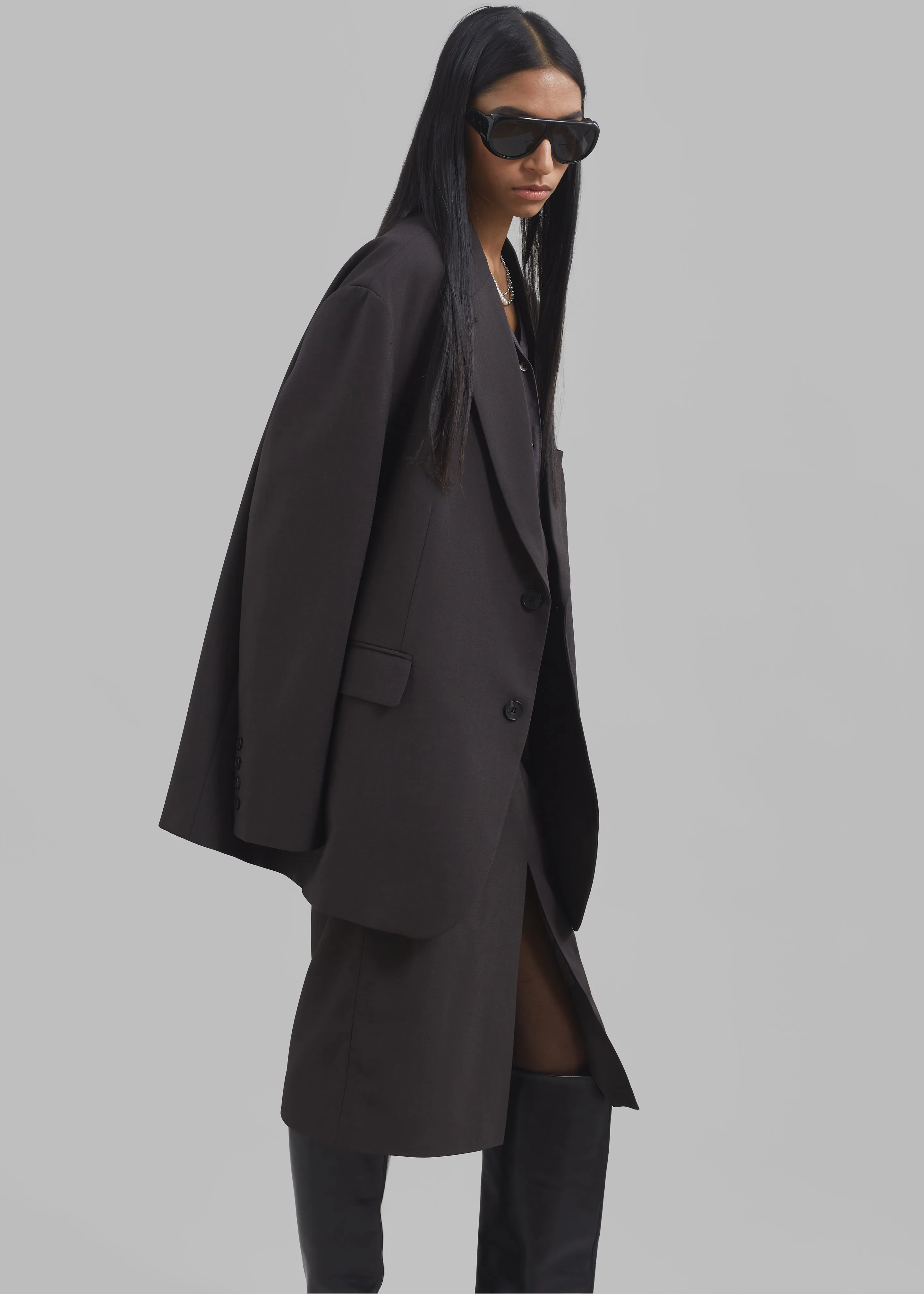 Brooklyn Blazer - Charcoal sold by Frankie Shop