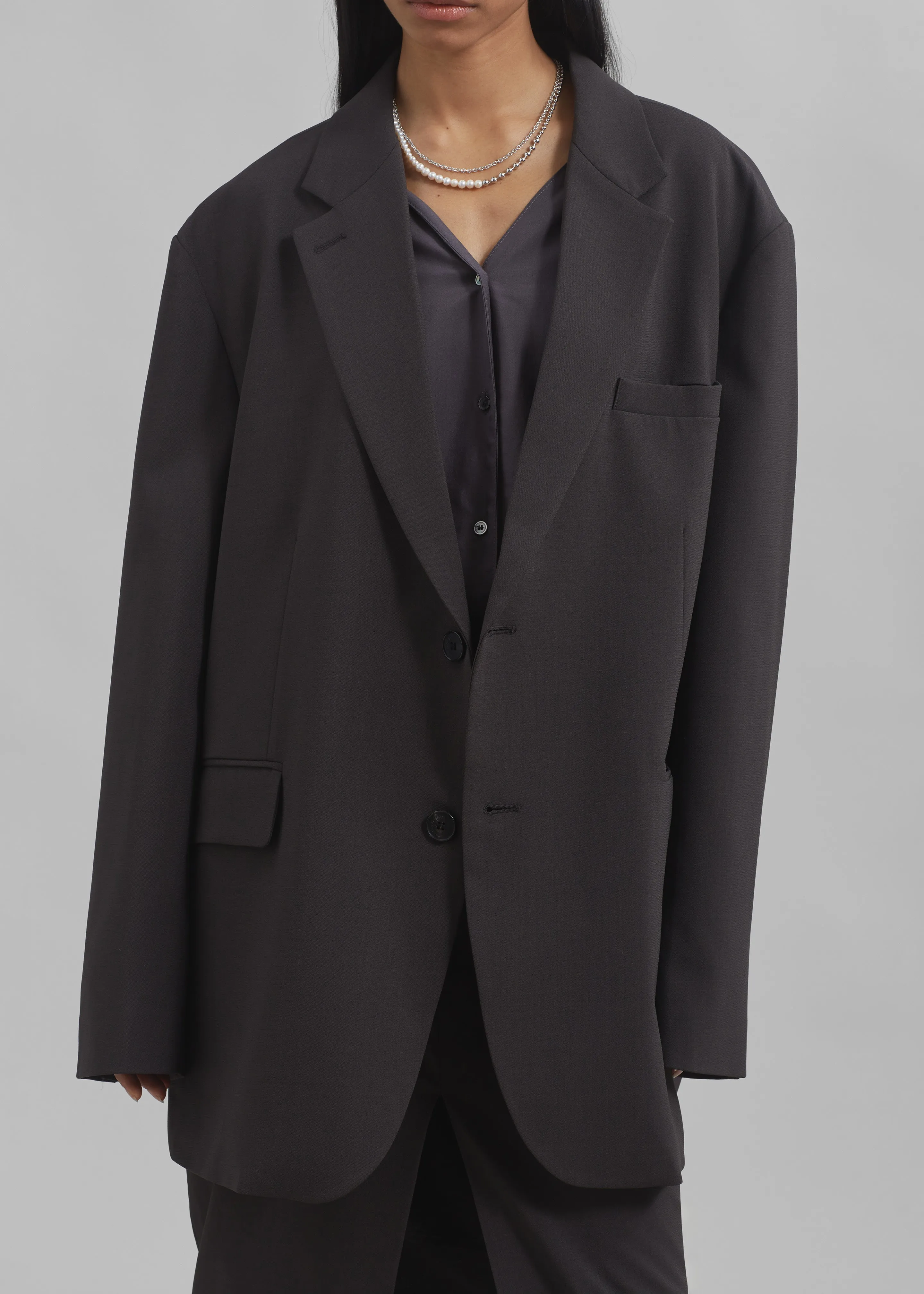Brooklyn Blazer - Charcoal sold by Frankie Shop product image thumbnail 3