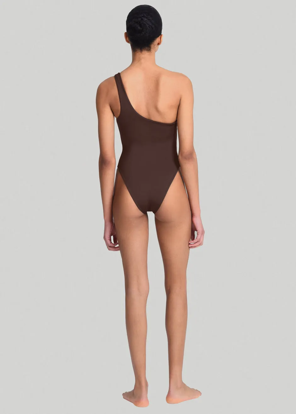 Aexae One Shoulder One Piece - Brown sold by Frankie Shop product image thumbnail 3