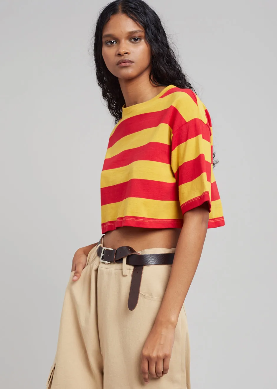 Karina Cropped T-Shirt - Red/Mustard sold by Frankie Shop product image thumbnail 3
