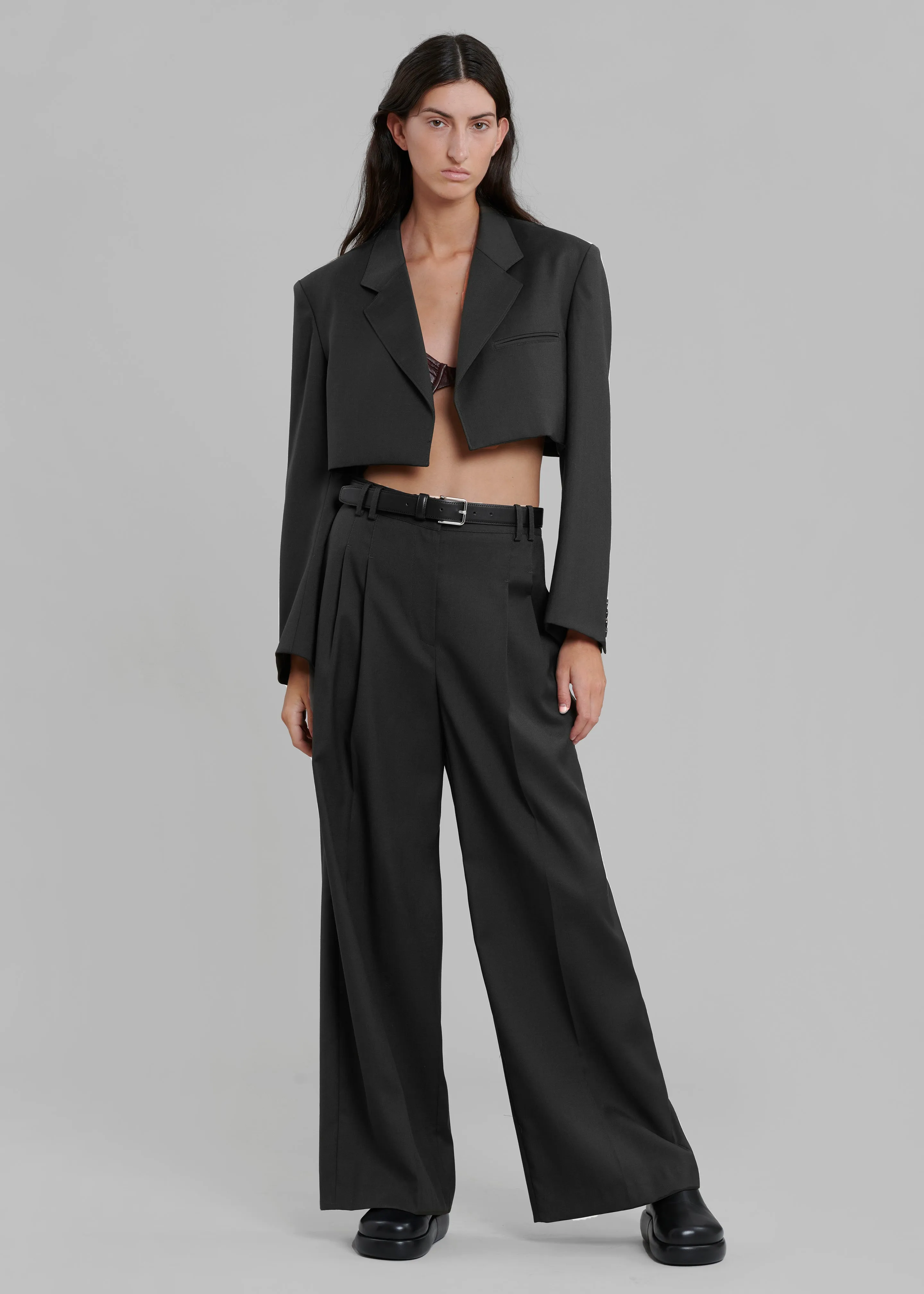 Glenn Wide Pants - Black sold by Frankie Shop