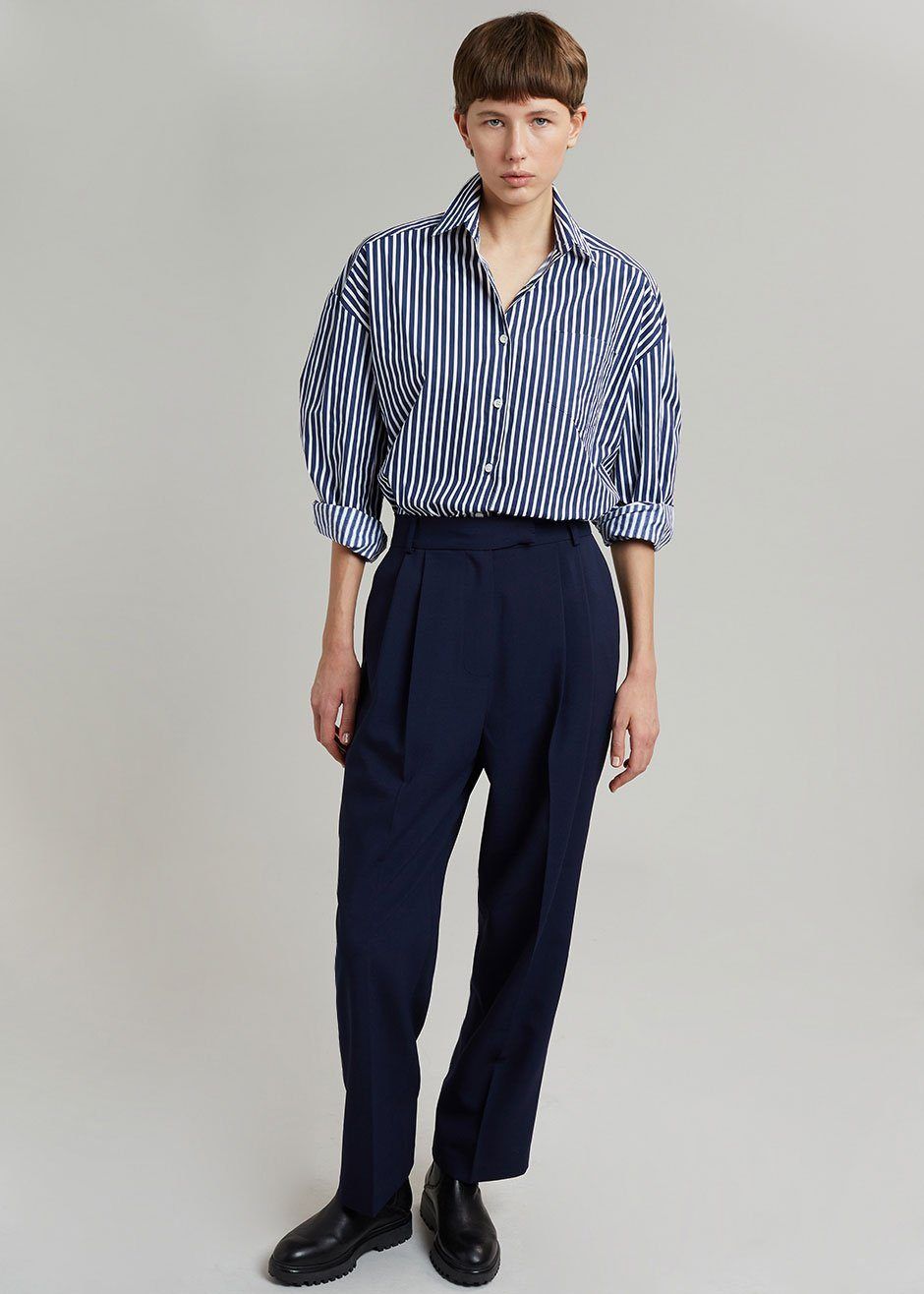 Melody Organic Cotton Shirt - Navy Stripe sold by Frankie Shop product image thumbnail 5