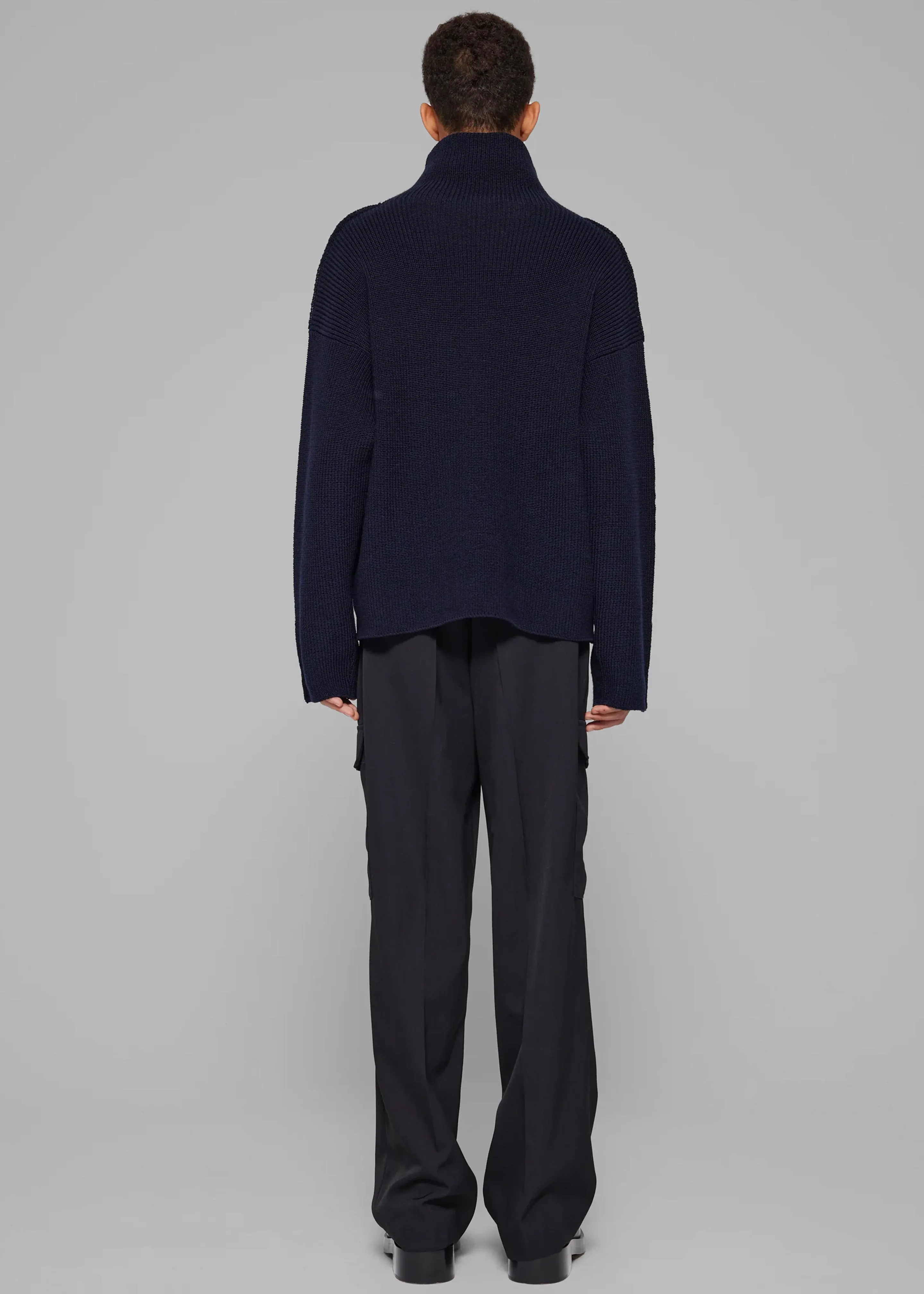 Róhe Turtleneck Seam-Detail Sweater - Navy sold by Frankie Shop product image thumbnail 4