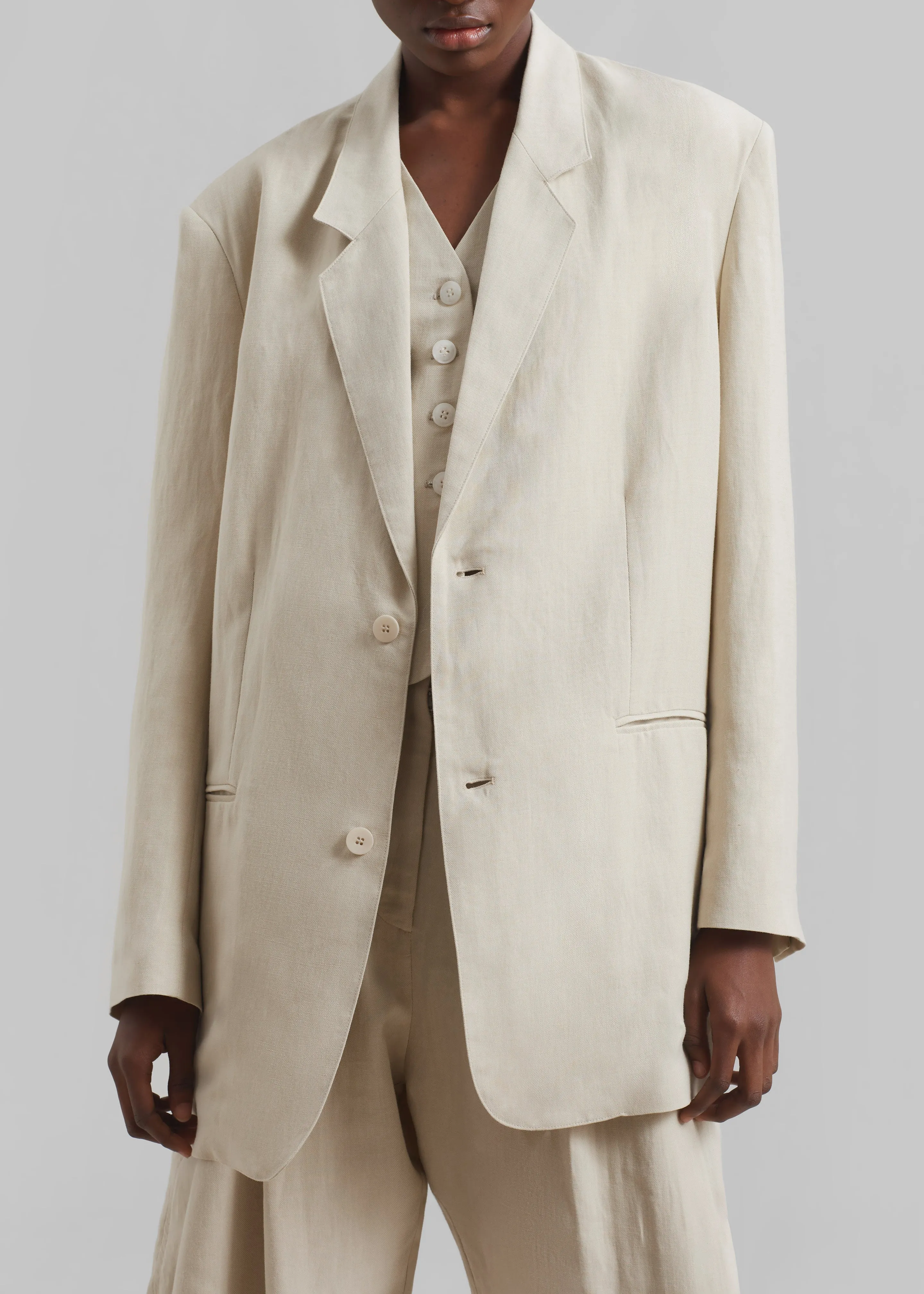 Aiden Blazer - Beige sold by Frankie Shop product image thumbnail 4